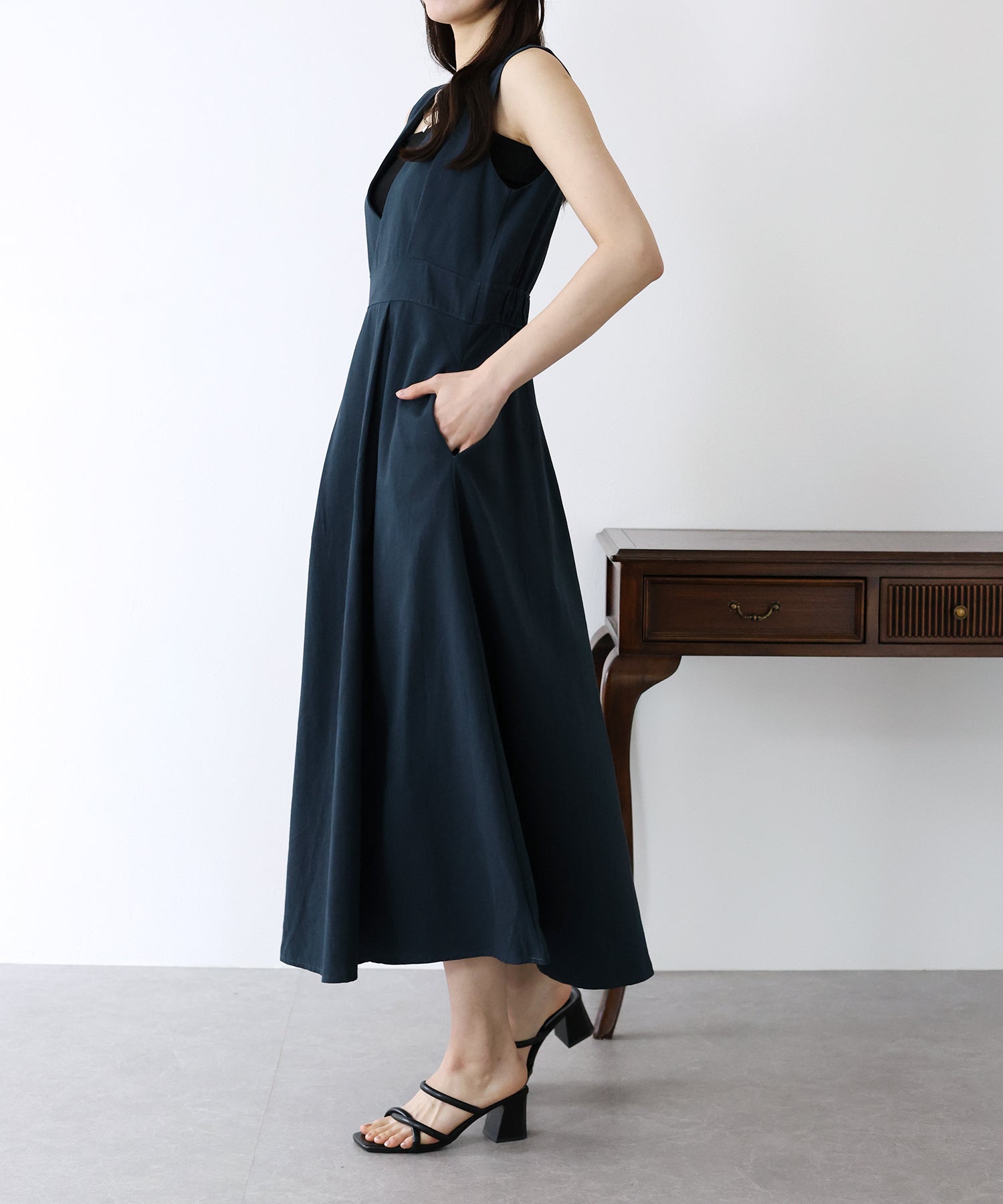 【SALE】ツイード&ツイルフレアジャンスカ