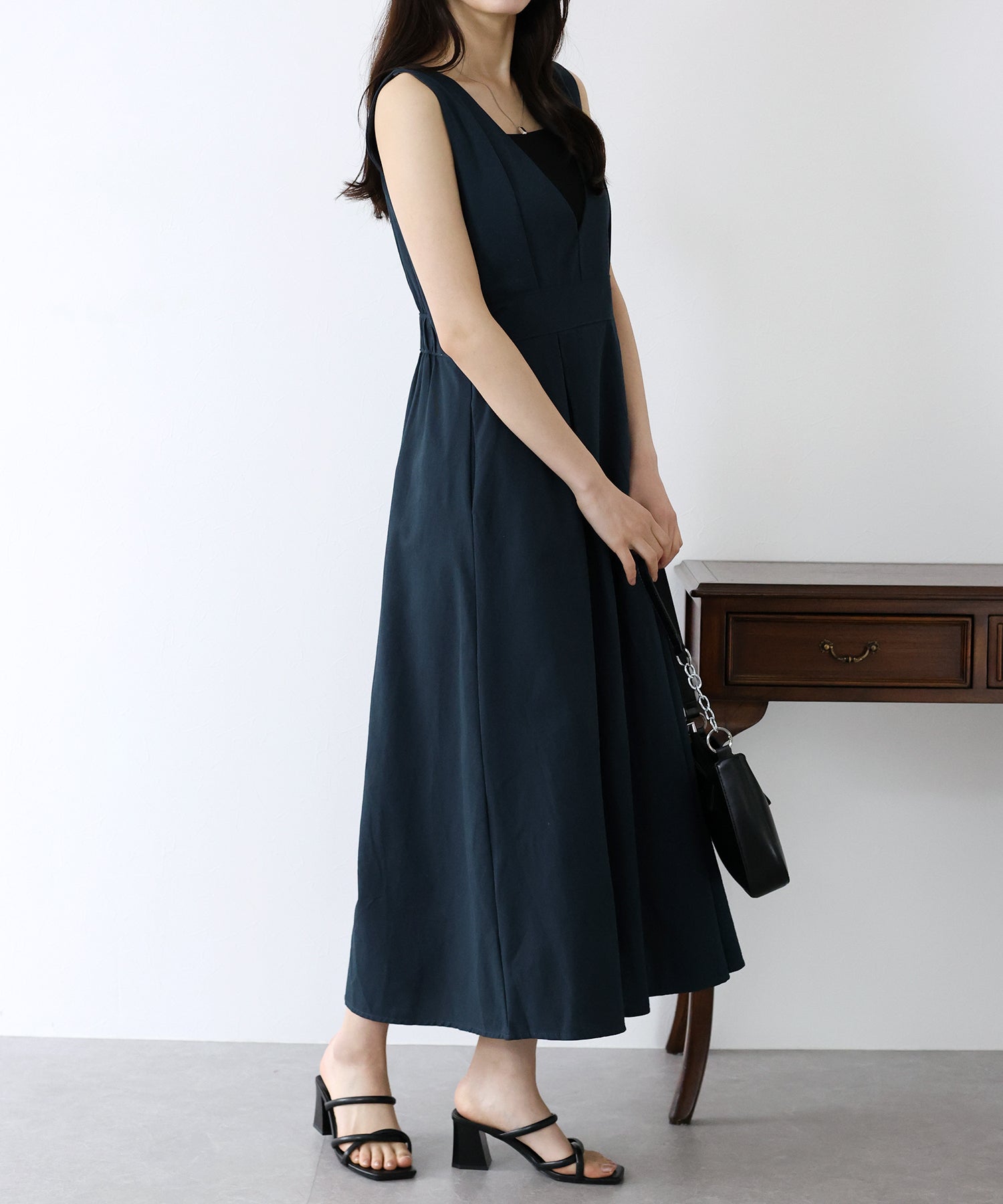 【SALE】ツイード&ツイルフレアジャンスカ