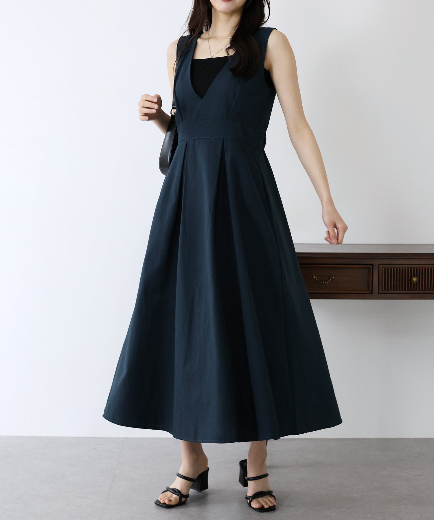 【SALE】ツイード&ツイルフレアジャンスカ