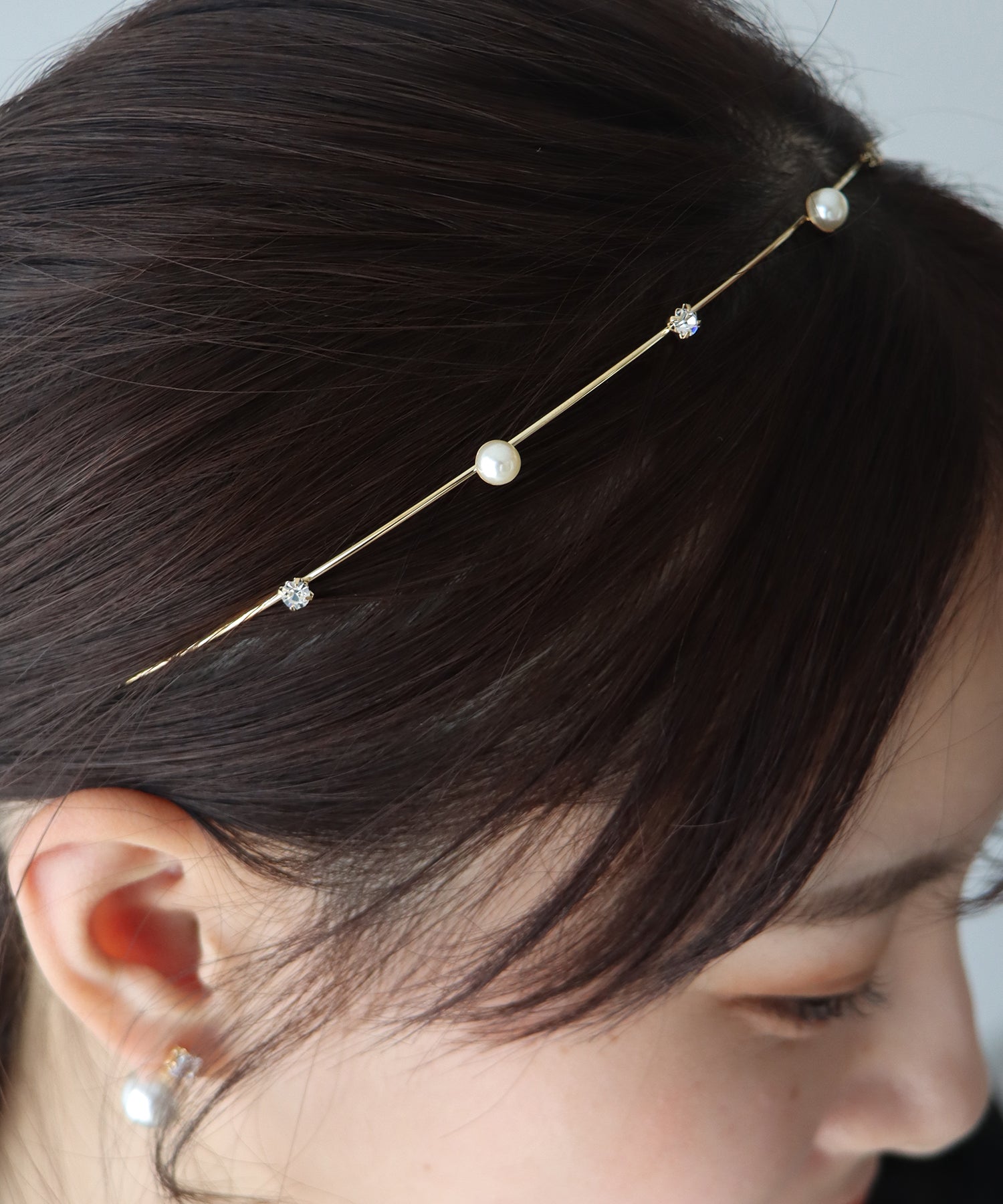 ビジュー&パールカチューシャ【ネコポス】