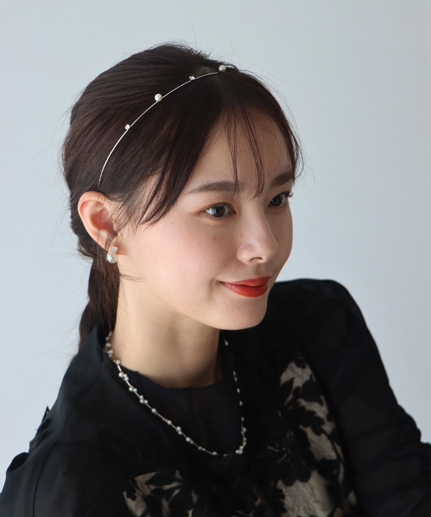 ビジュー&パールカチューシャ【ネコポス】