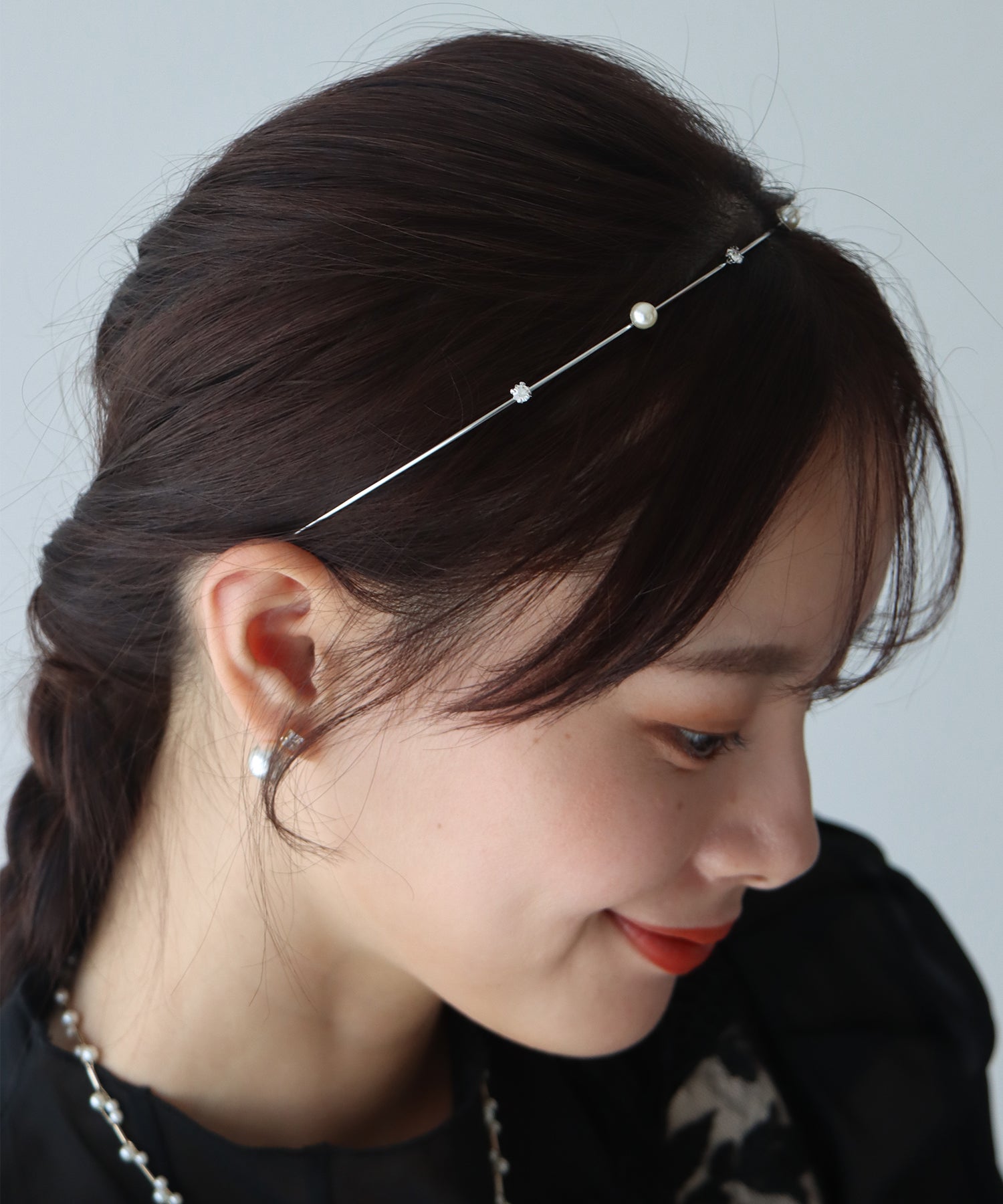 ビジュー&パールカチューシャ【ネコポス】