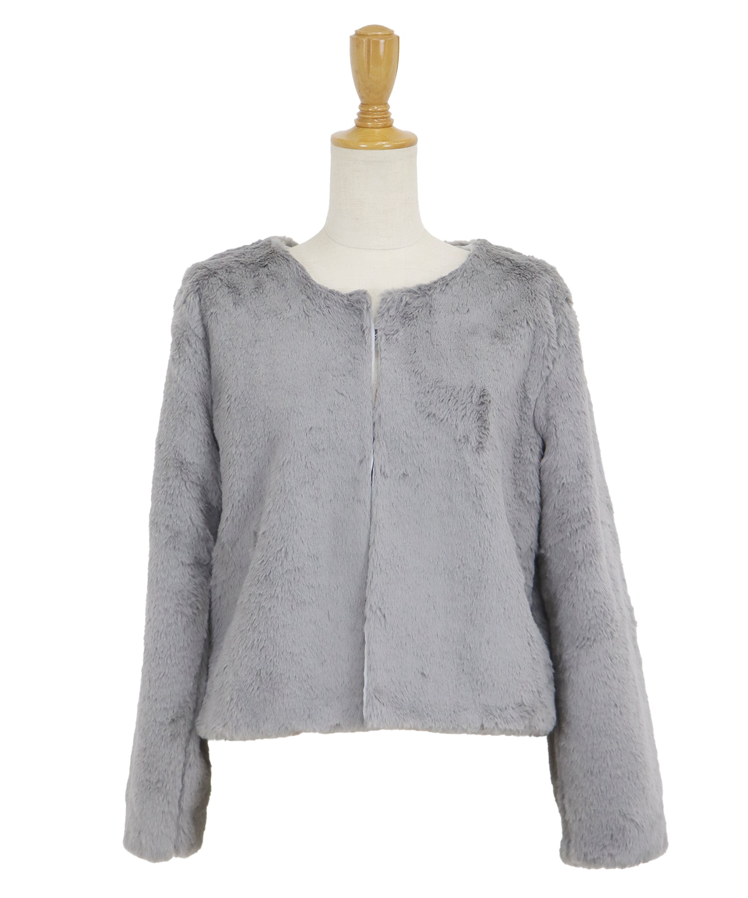 【SALE】ノーカラーファーブルゾン