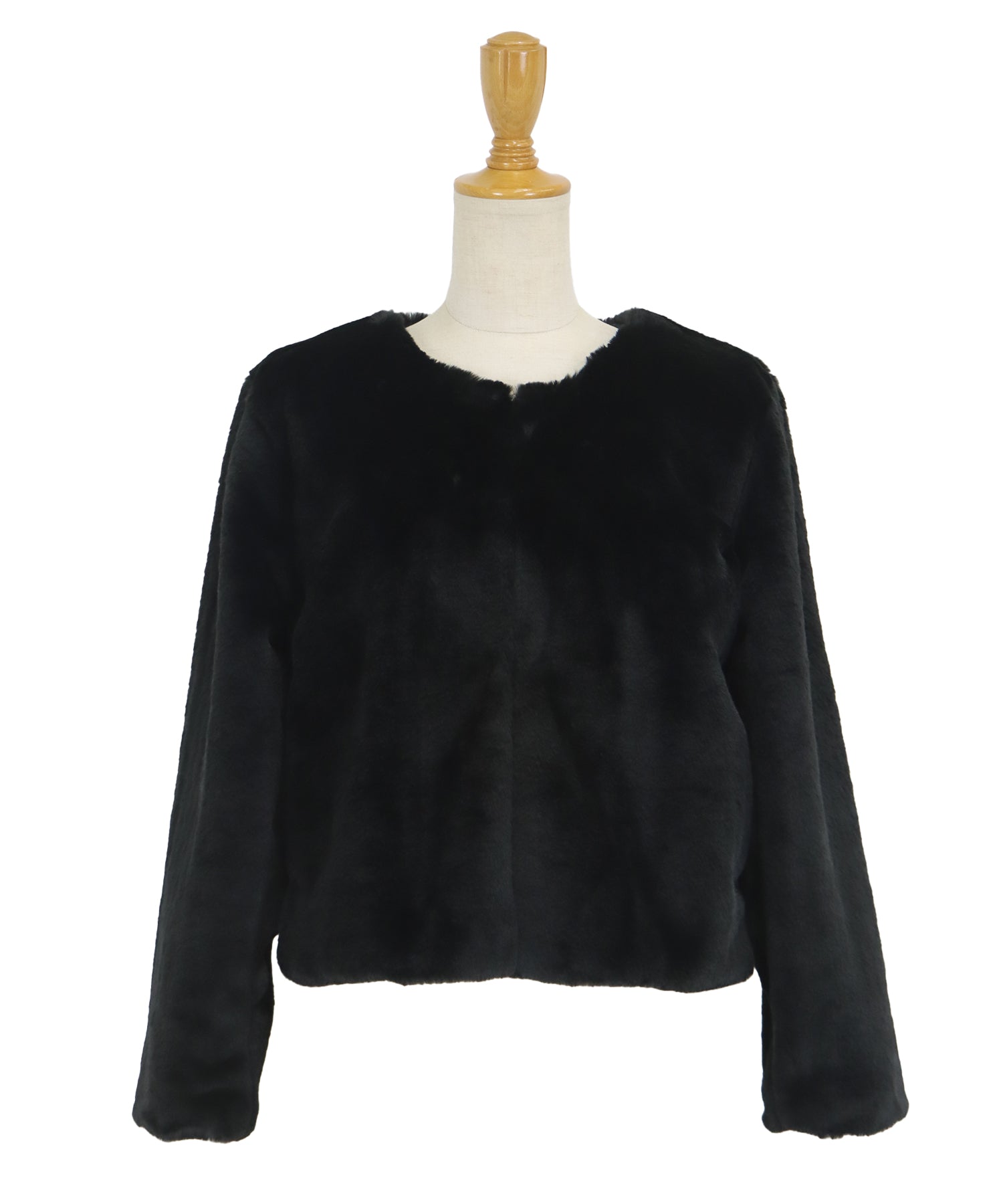 【SALE】ノーカラーファーブルゾン