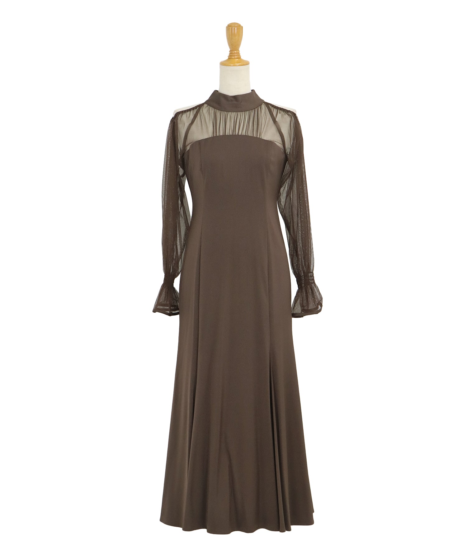 【TIME SALE】カットアウトチュールマーメイドパーティードレス