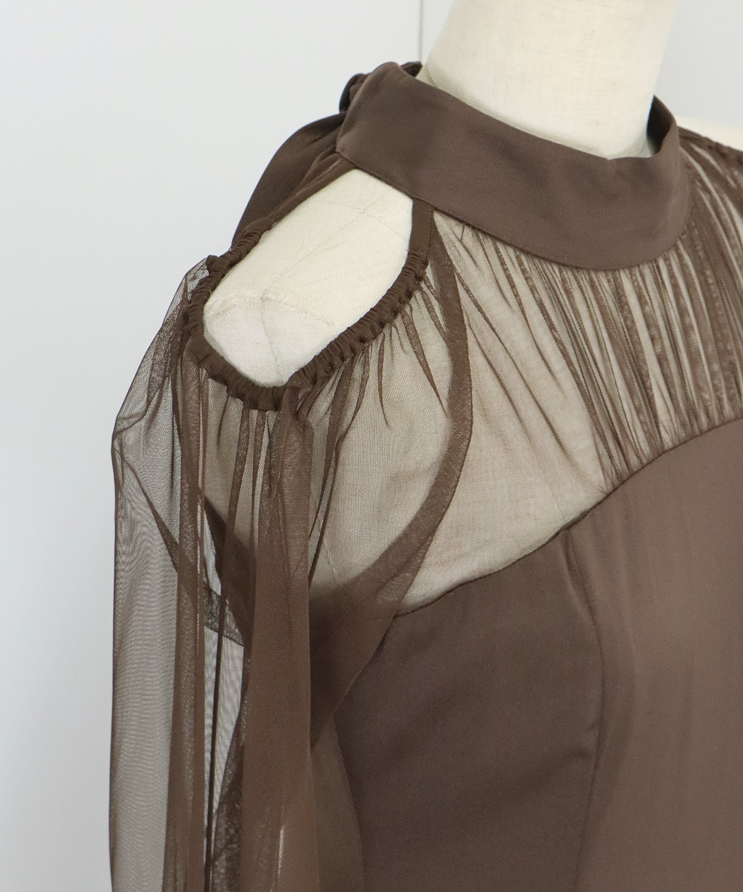 【TIME SALE】カットアウトチュールマーメイドパーティードレス