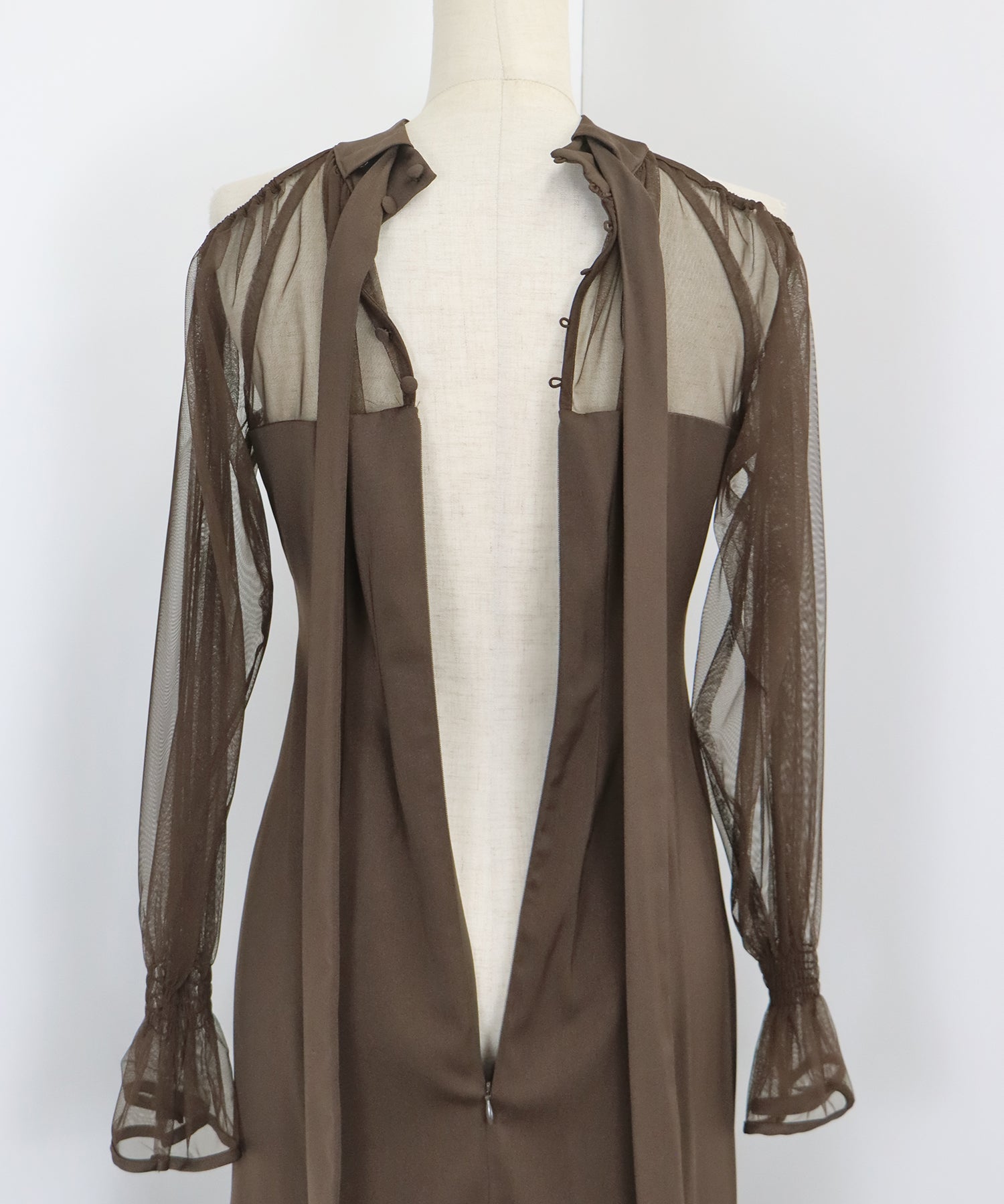 【TIME SALE】カットアウトチュールマーメイドパーティードレス