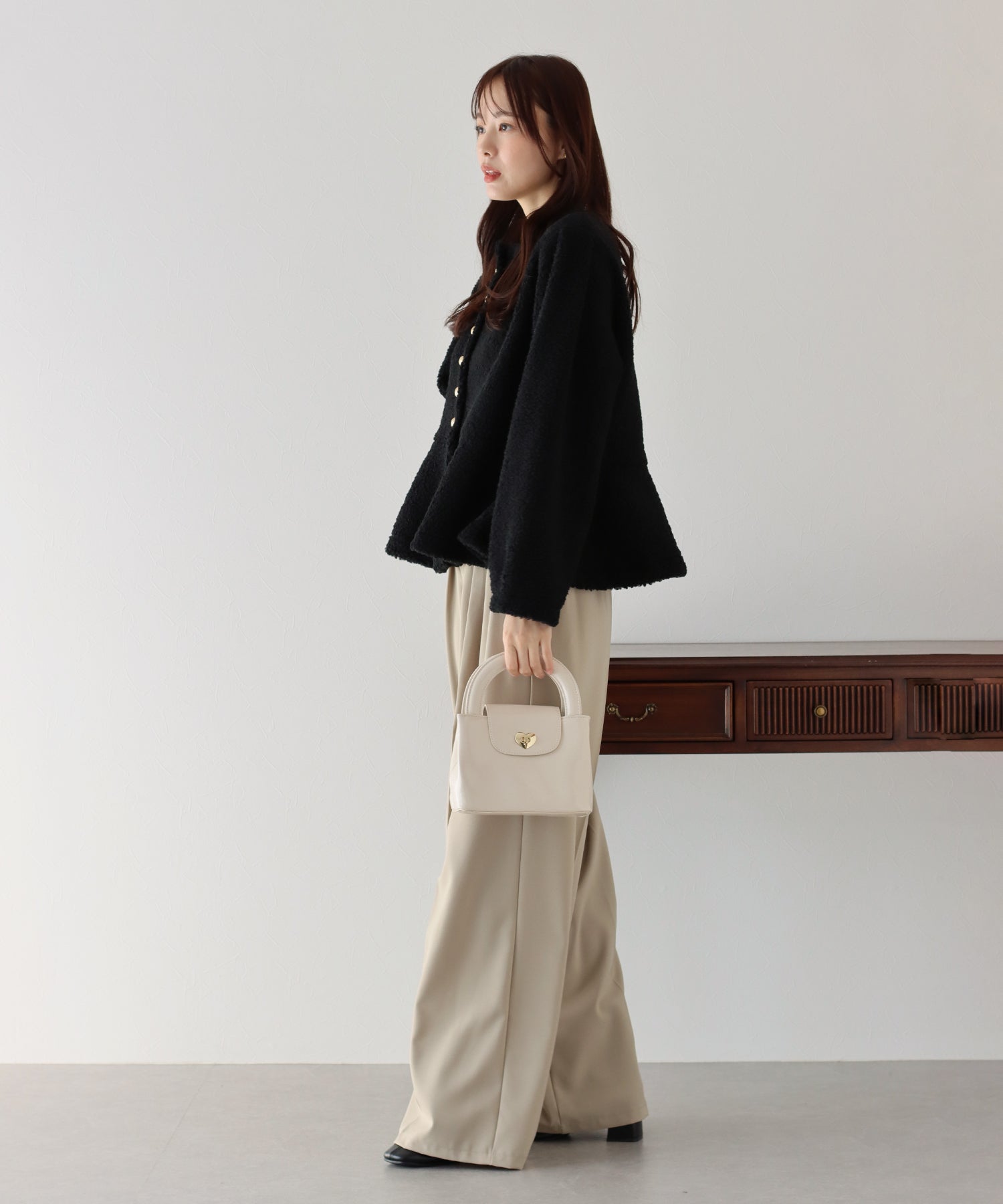 【SALE】もこもこペプラムコート