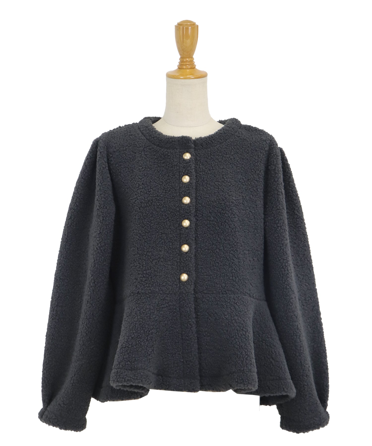 【SALE】もこもこペプラムコート