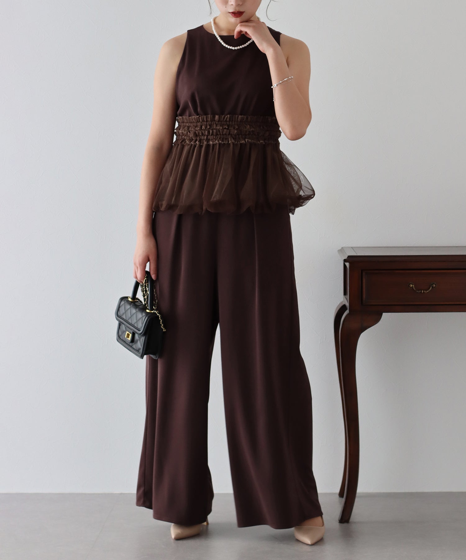 【TIME SALE】パンツドレス オールインワン