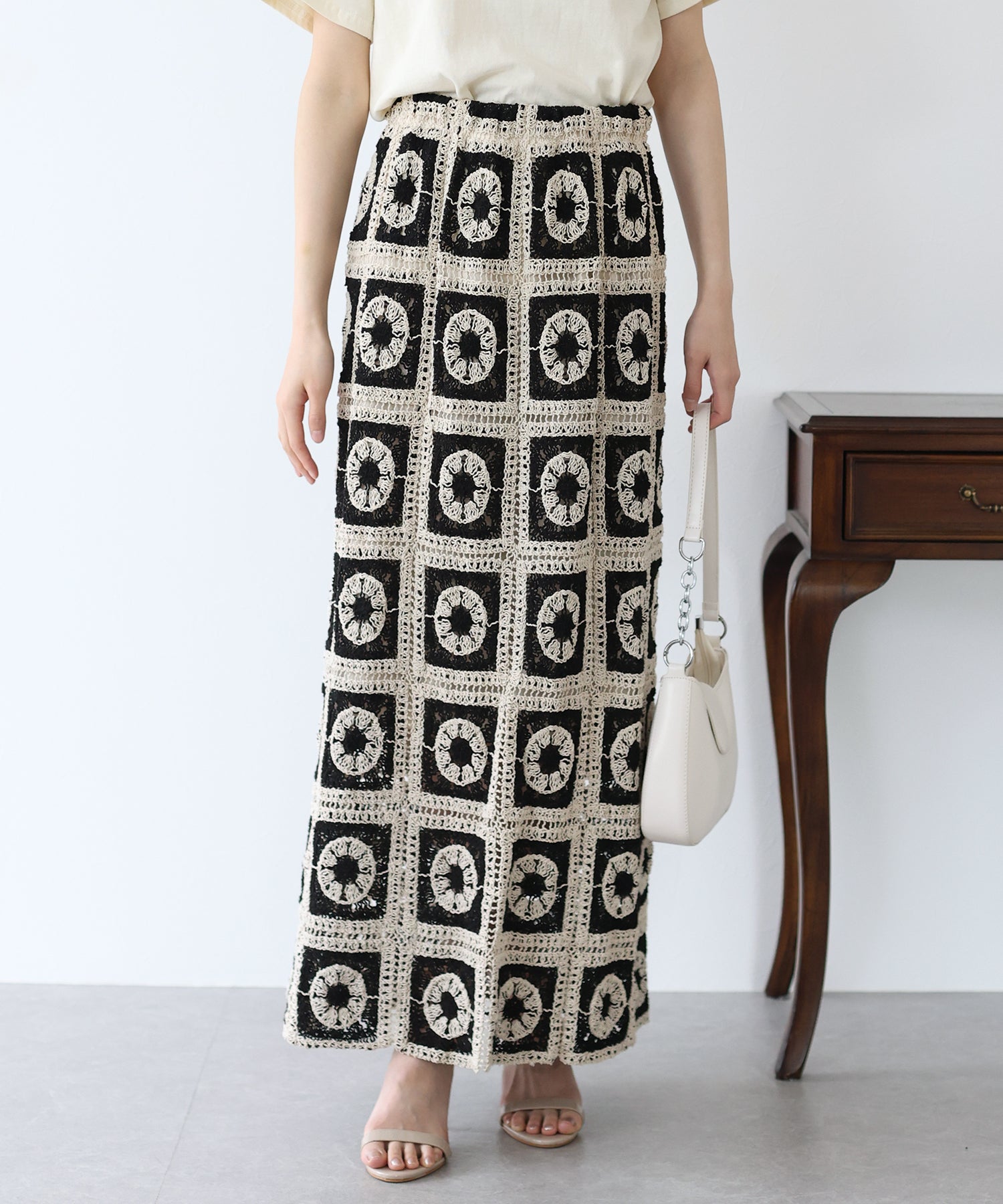 【SALE】クロシェレースロングスカート