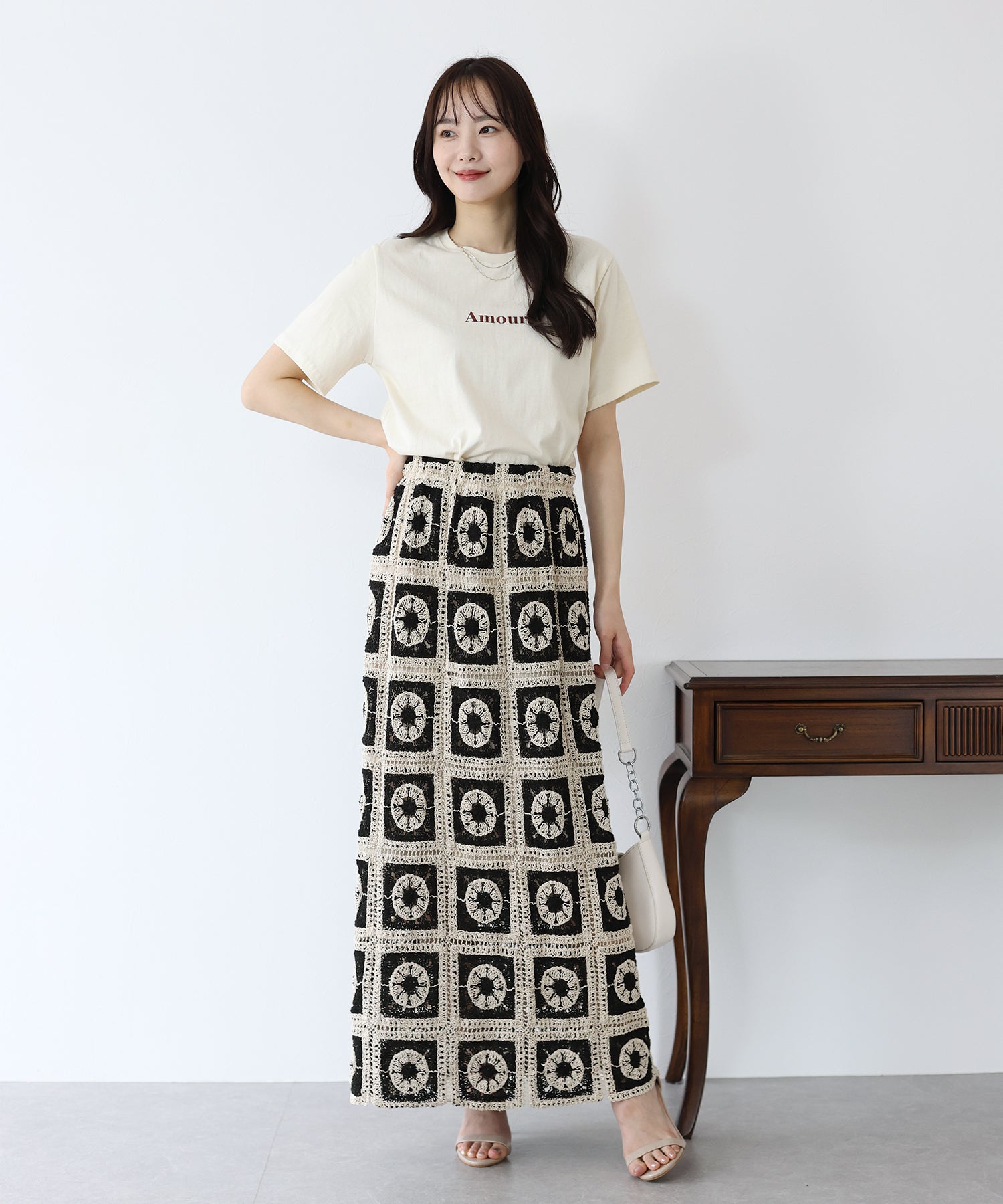 【SALE】クロシェレースロングスカート