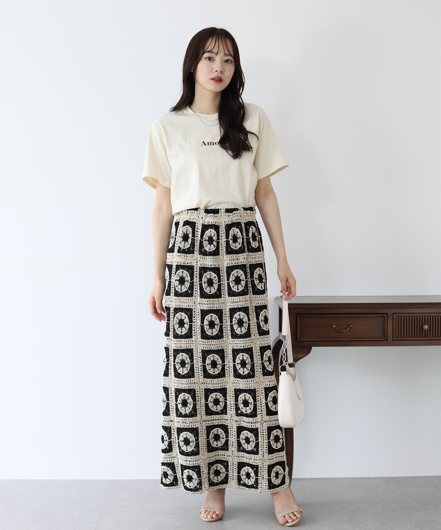 【SALE】クロシェレースロングスカート