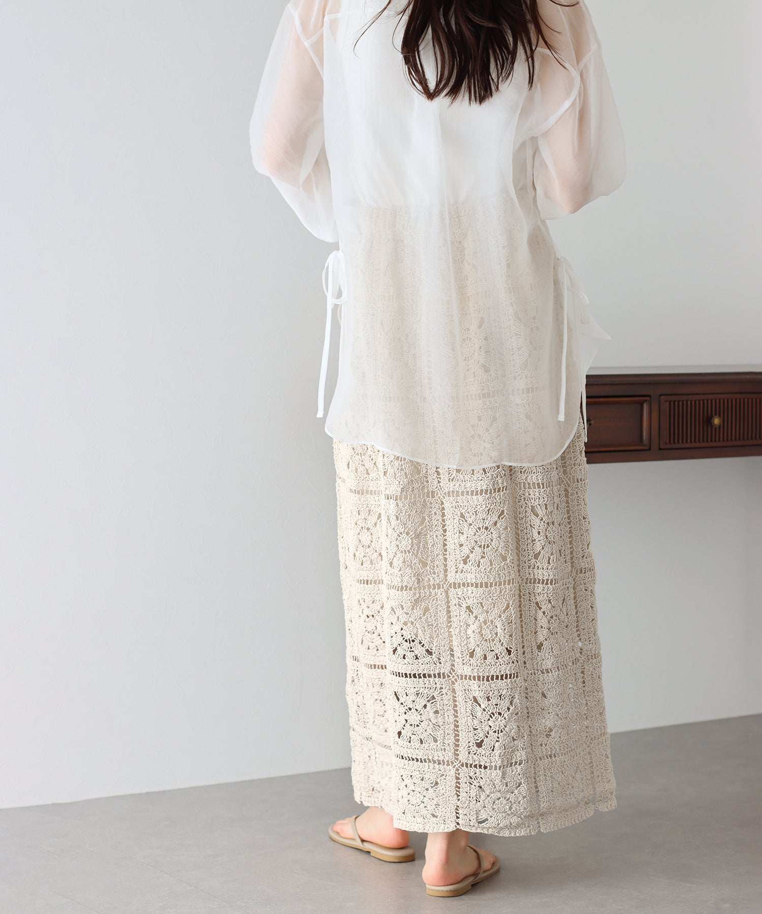 【SALE】クロシェレースロングスカート