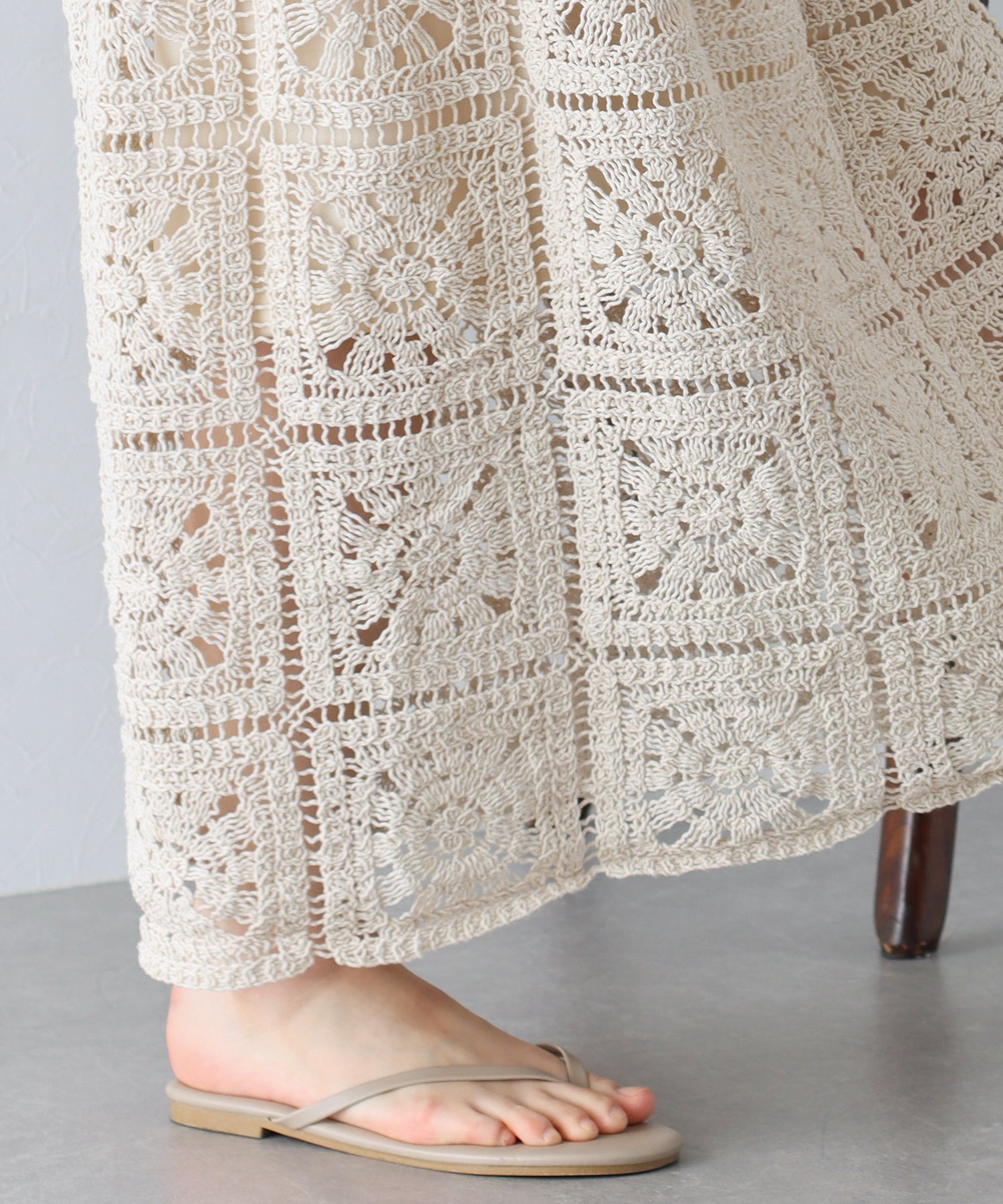 【SALE】クロシェレースロングスカート