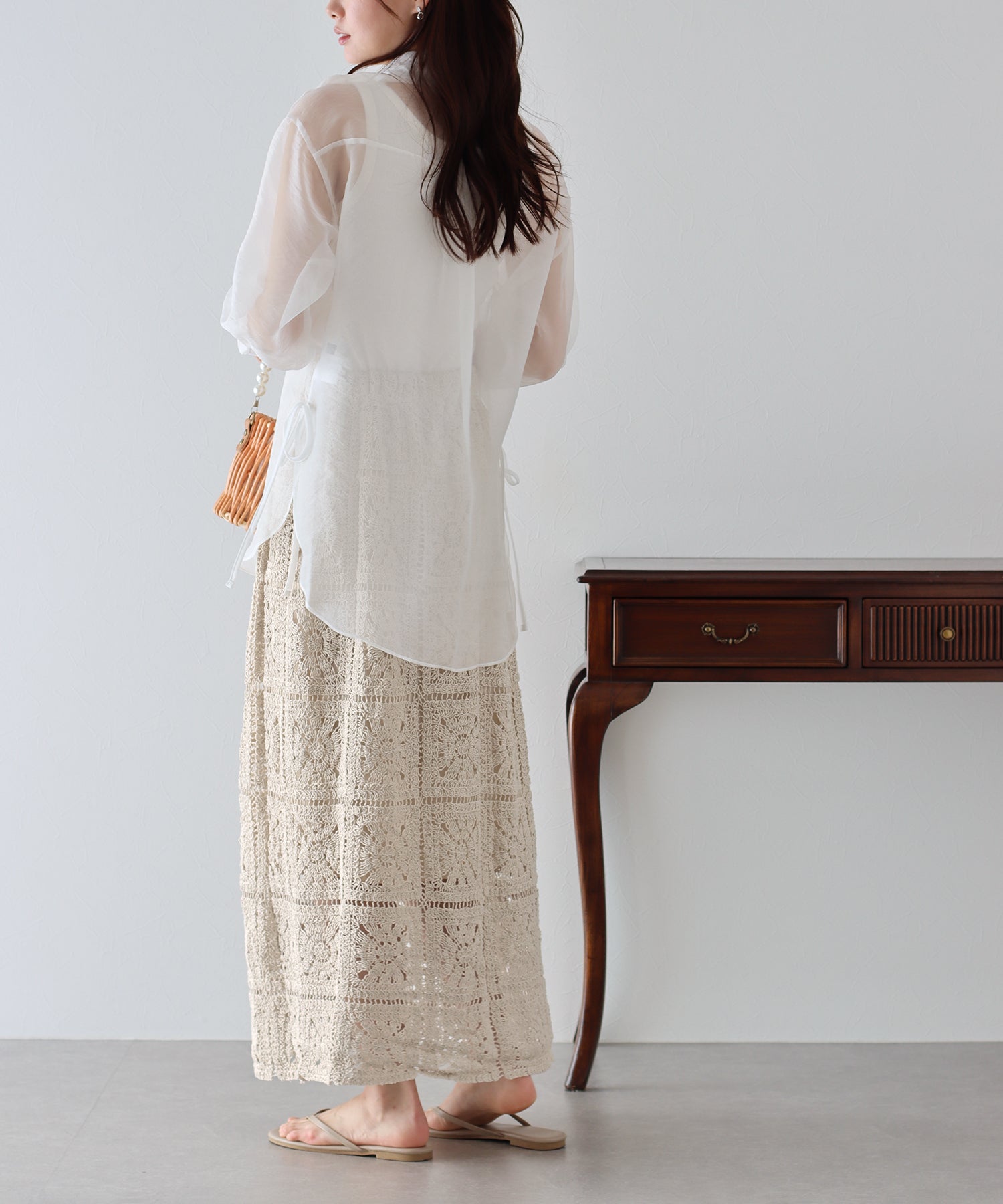 【SALE】クロシェレースロングスカート