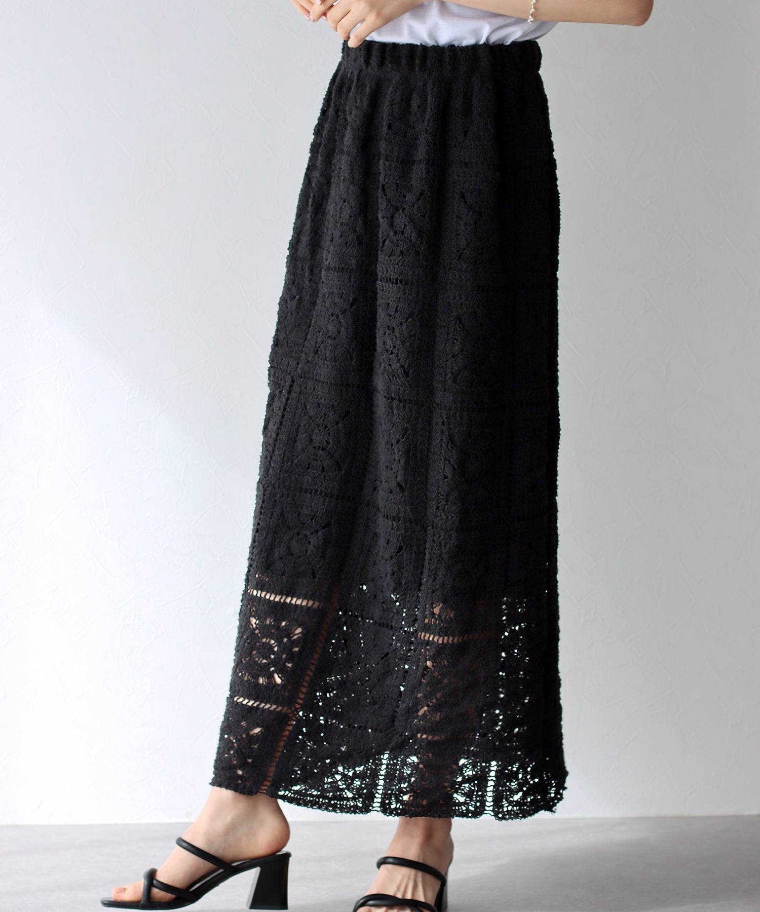 【SALE】クロシェレースロングスカート
