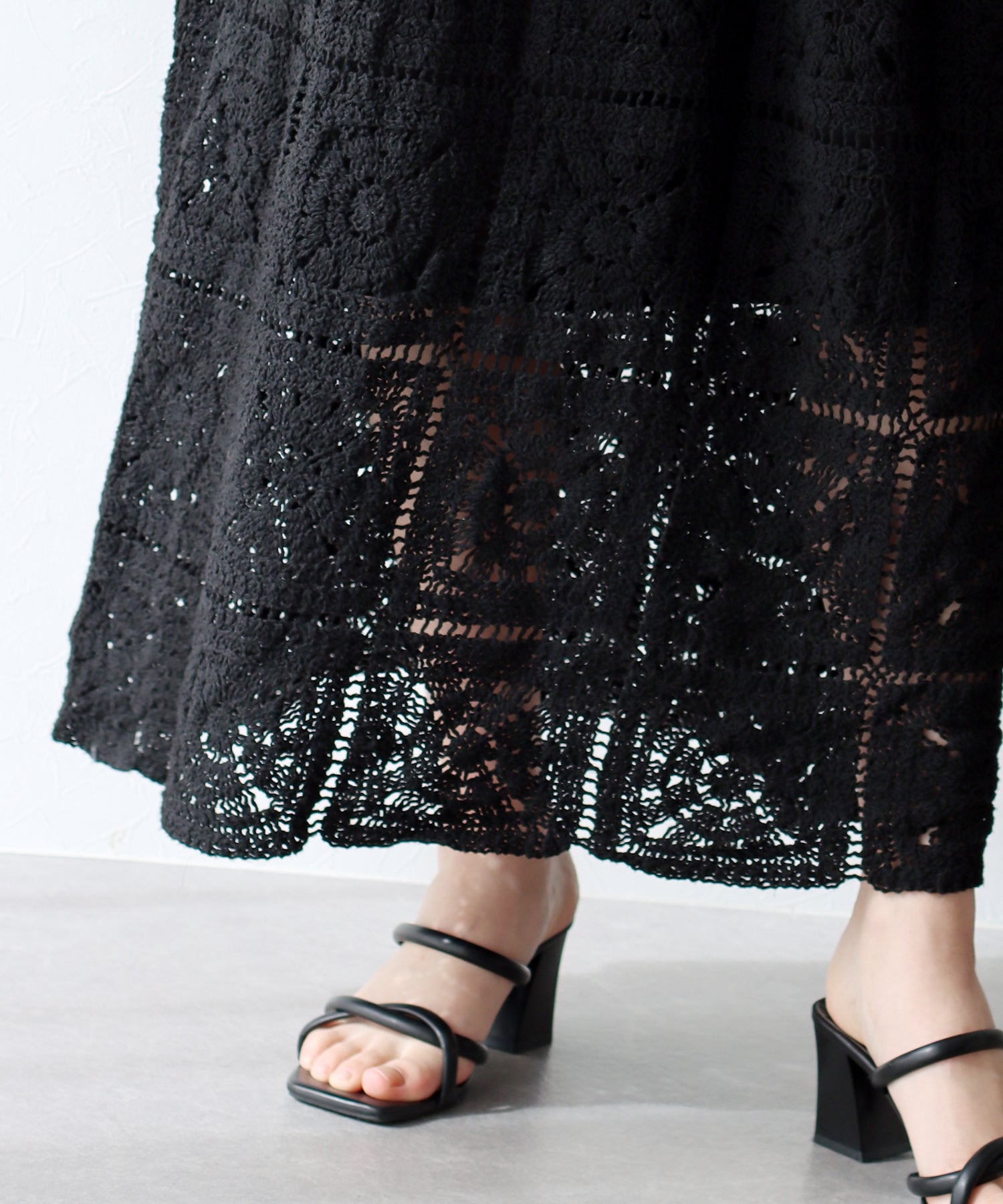 【SALE】クロシェレースロングスカート