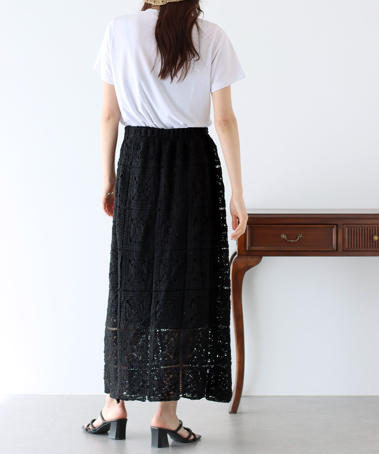 【SALE】クロシェレースロングスカート