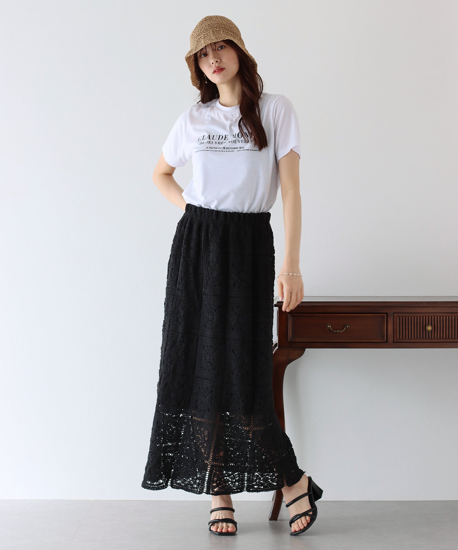 【SALE】クロシェレースロングスカート