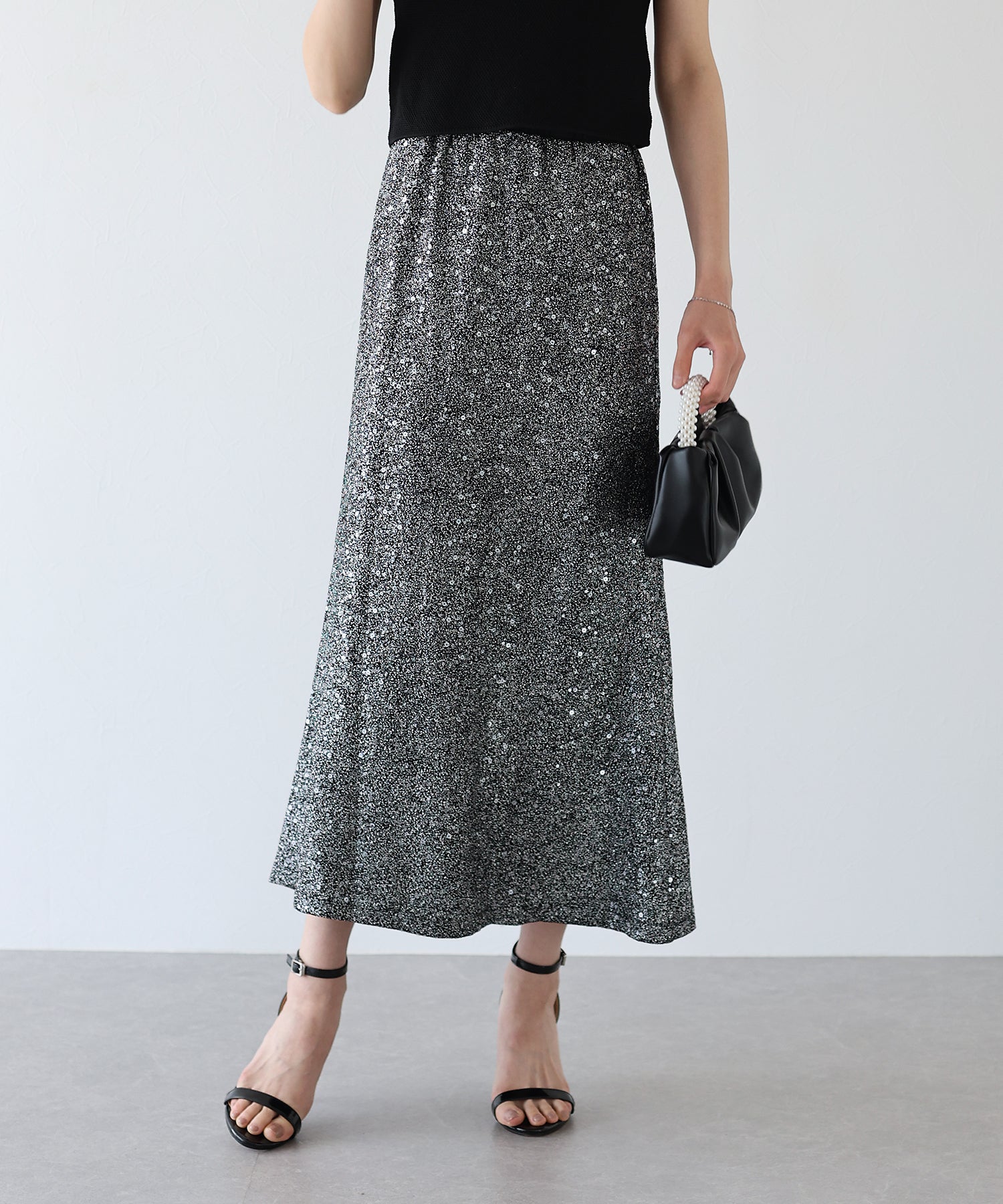 【SALE】スパンコールラメマーメイドスカート