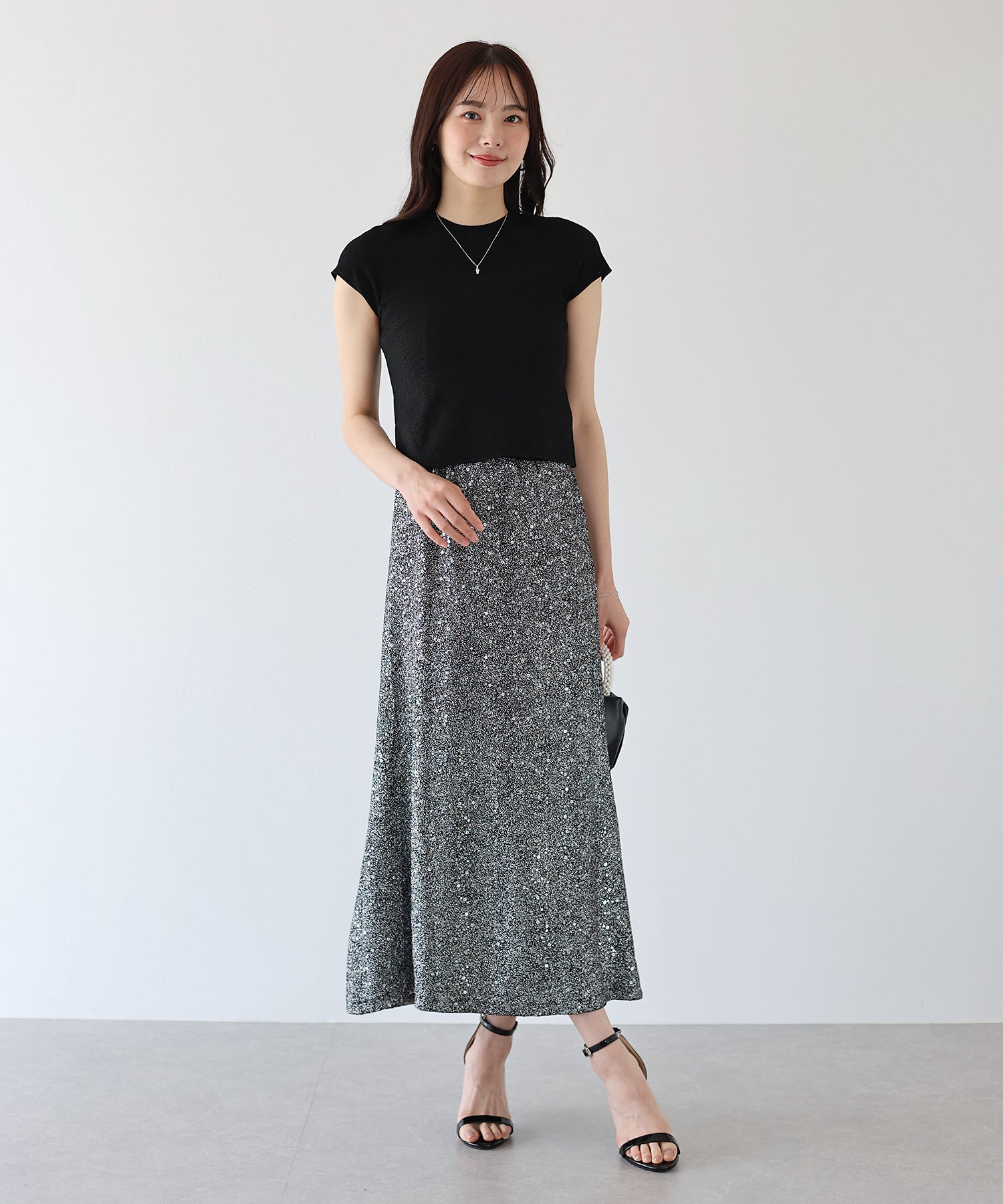 【SALE】スパンコールラメマーメイドスカート