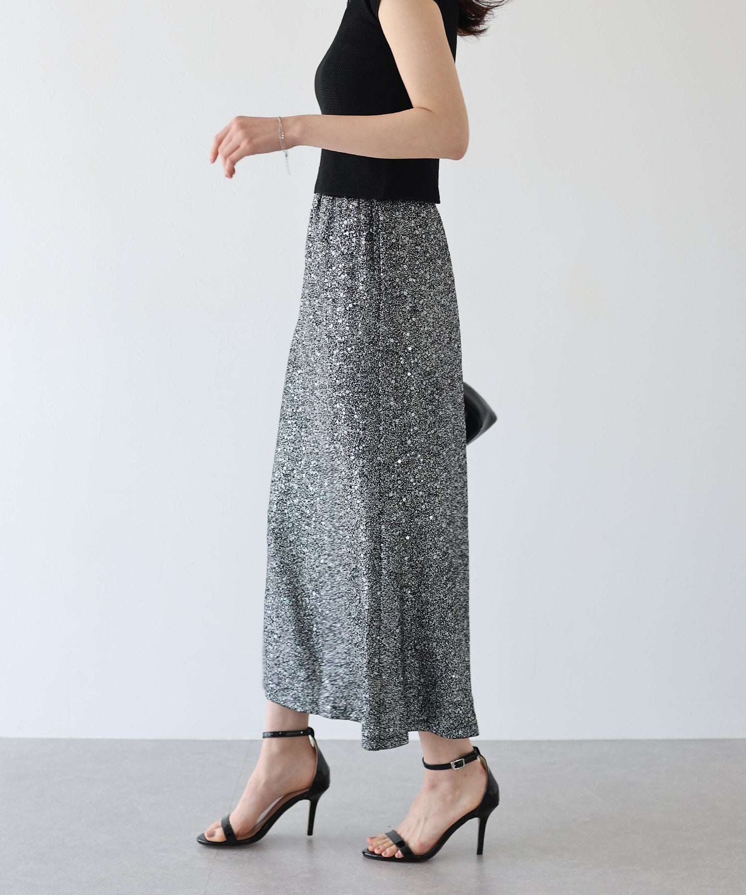 【SALE】スパンコールラメマーメイドスカート