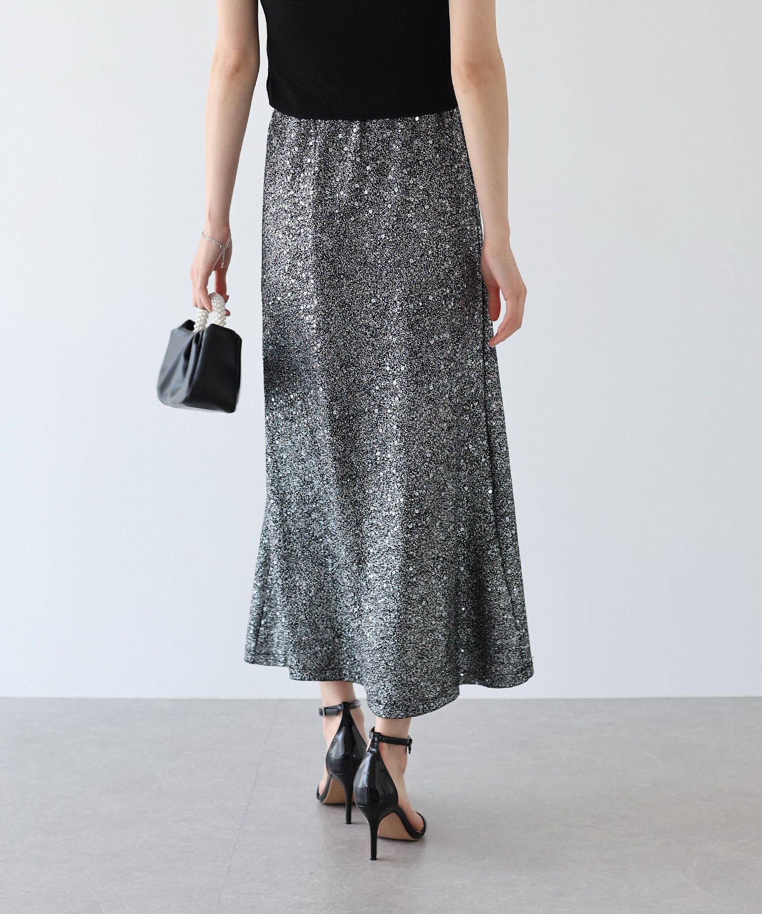 【SALE】スパンコールラメマーメイドスカート