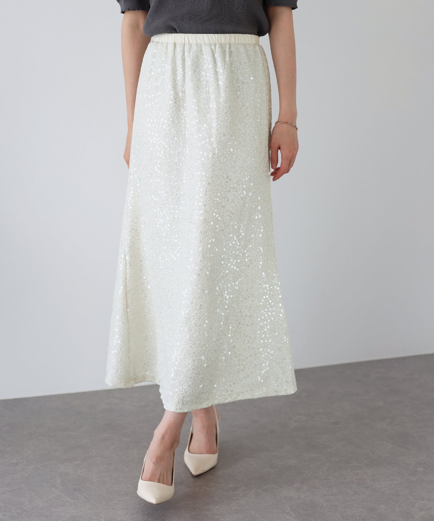 【SALE】スパンコールラメマーメイドスカート