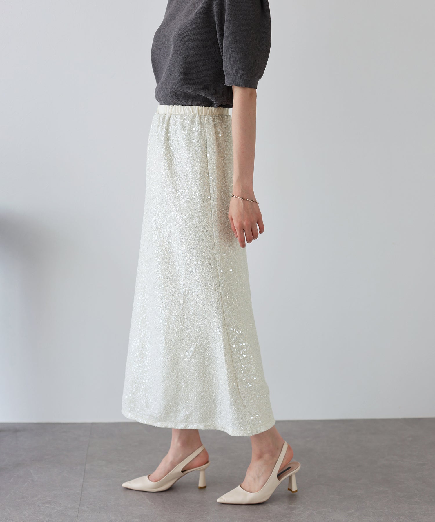 【SALE】スパンコールラメマーメイドスカート