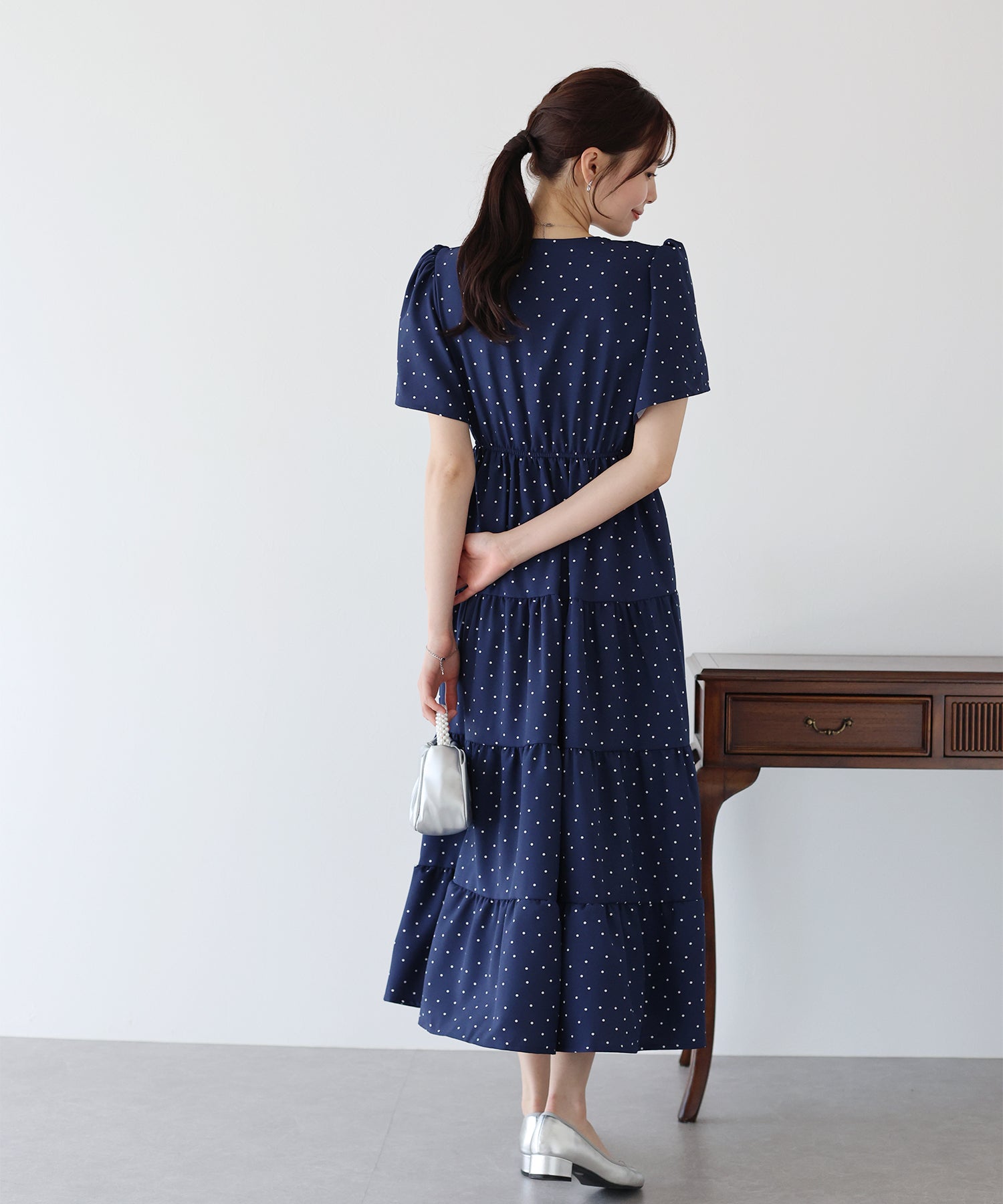 【SALE】フレアスリーブティアードワンピース