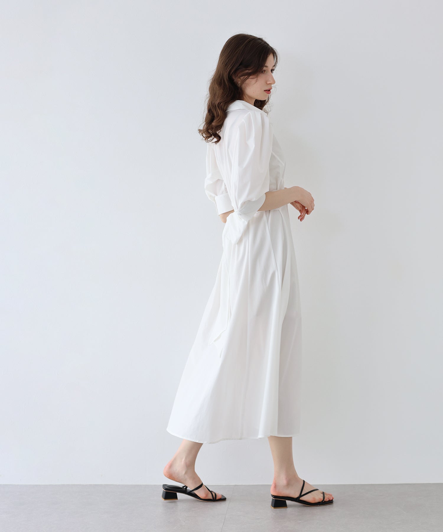 【SALE】リボンシャツワンピース