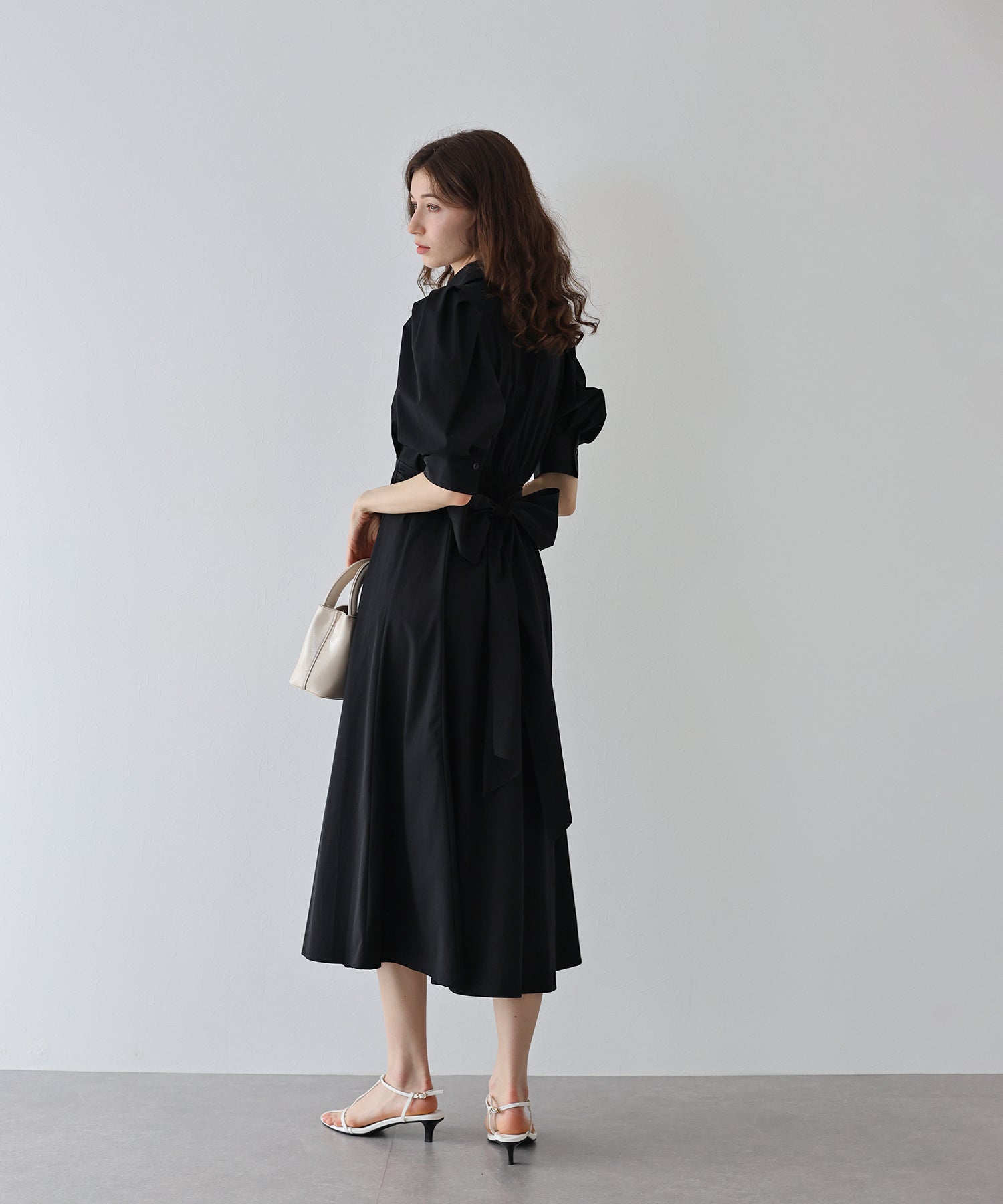 【SALE】リボンシャツワンピース