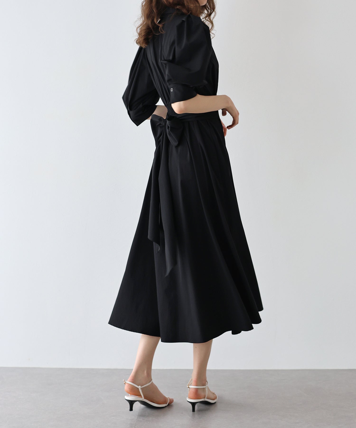 【SALE】リボンシャツワンピース