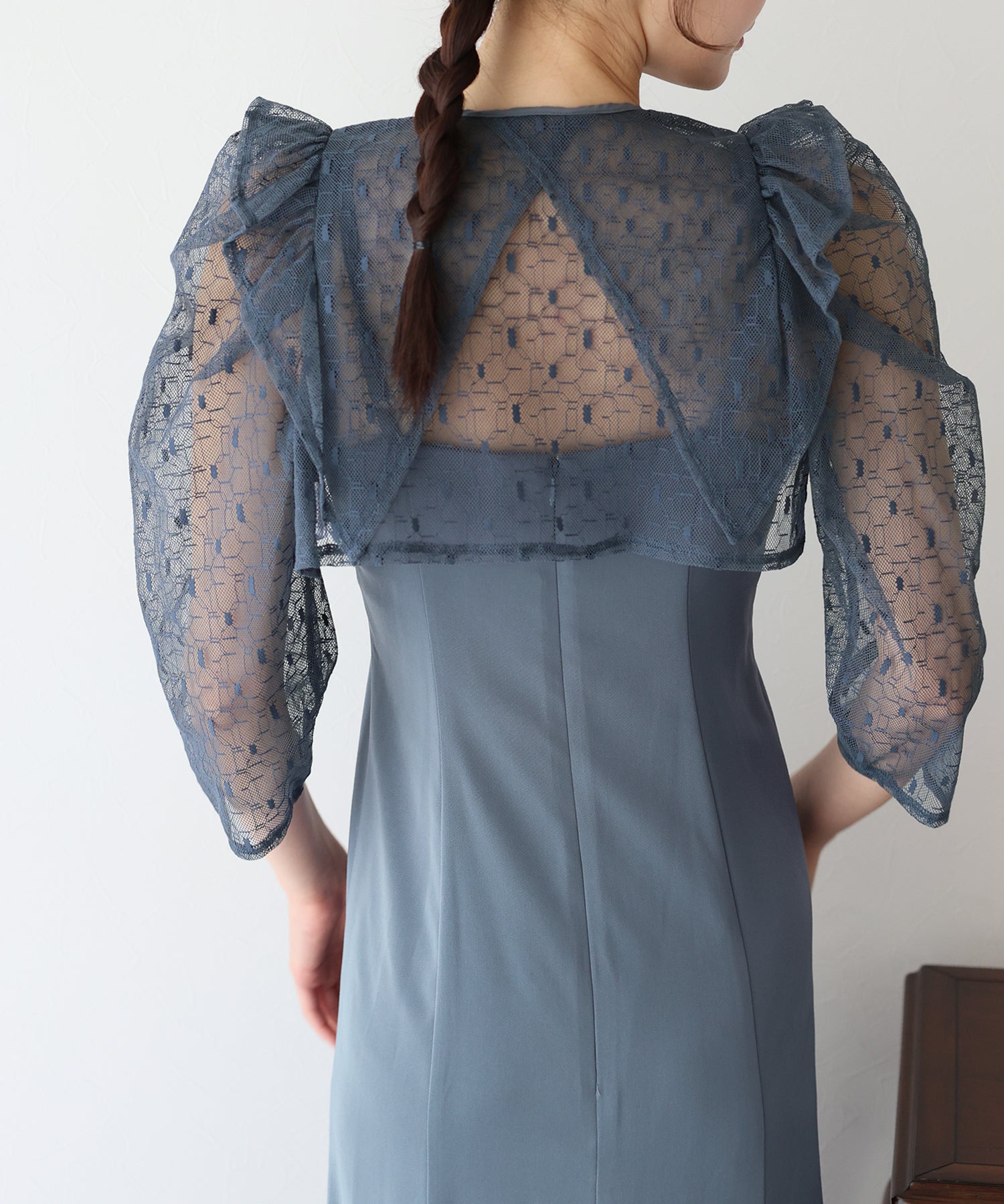 【TIME SALE】フリルレースボレロ×マーメイドワンピースドレス