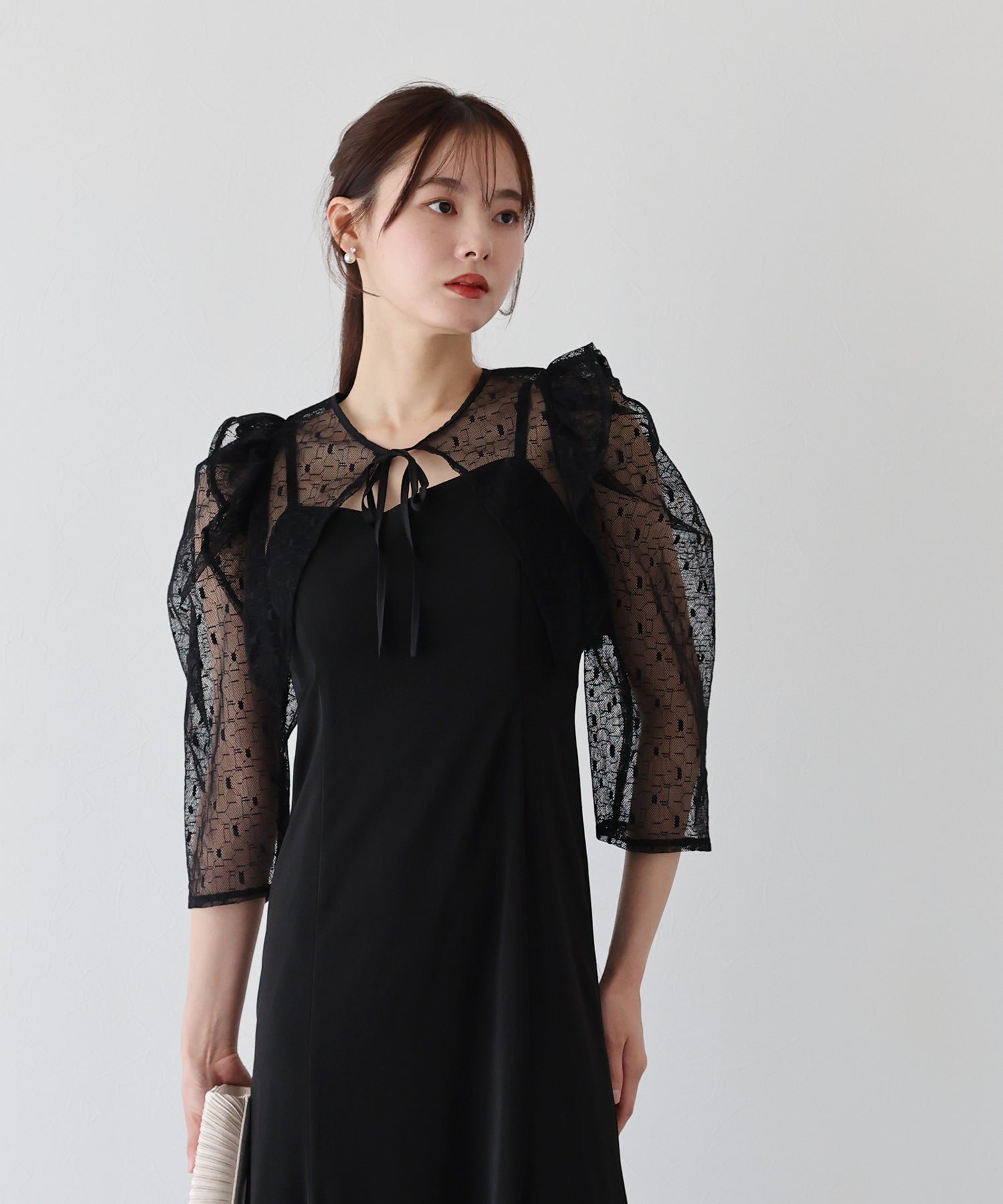 【TIME SALE】フリルレースボレロ×マーメイドワンピースドレス