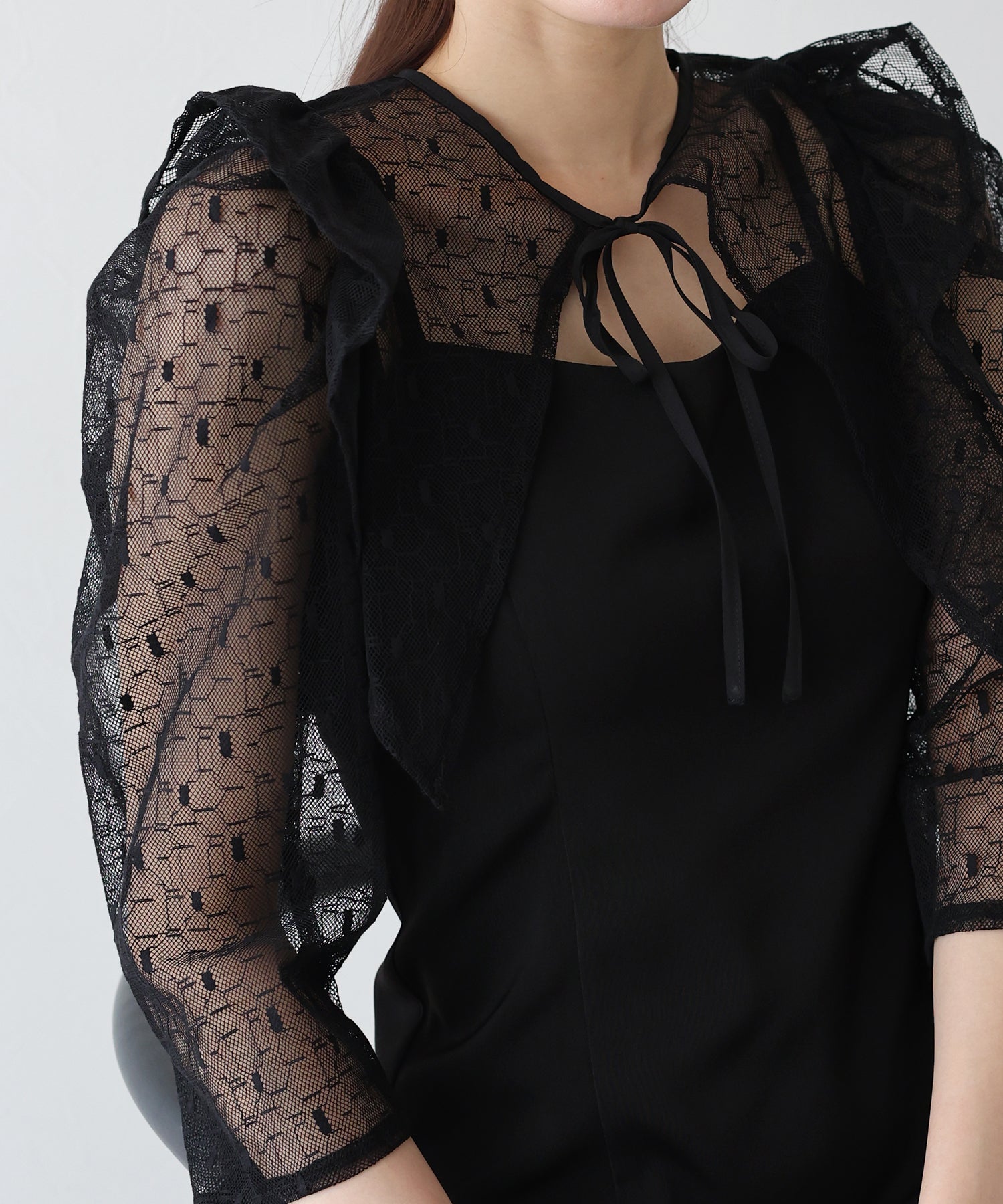 【TIME SALE】フリルレースボレロ×マーメイドワンピースドレス