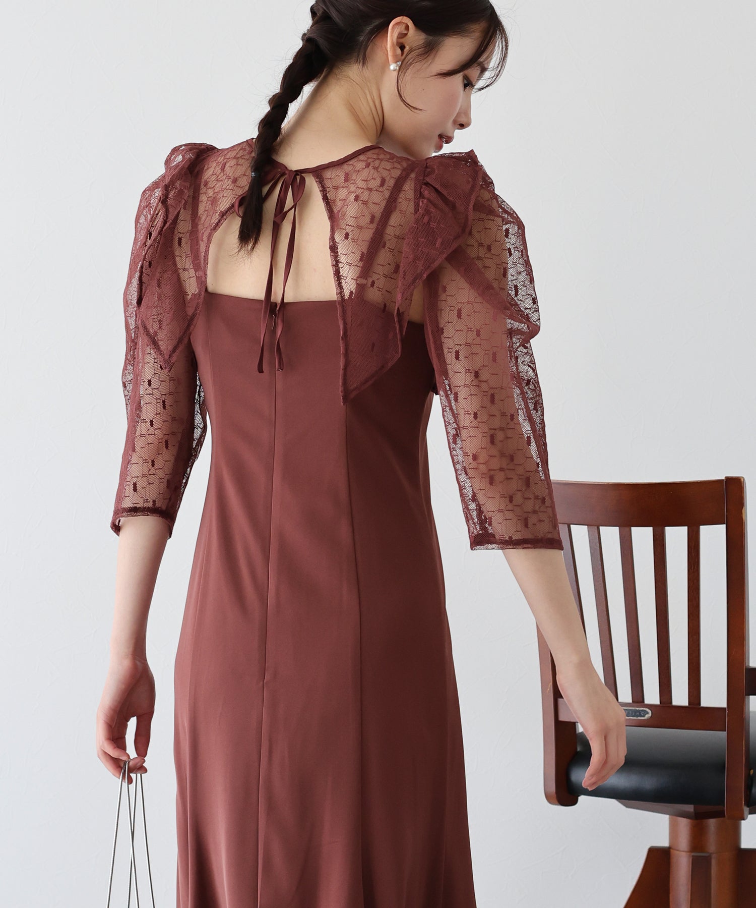 【TIME SALE】フリルレースボレロ×マーメイドワンピースドレス