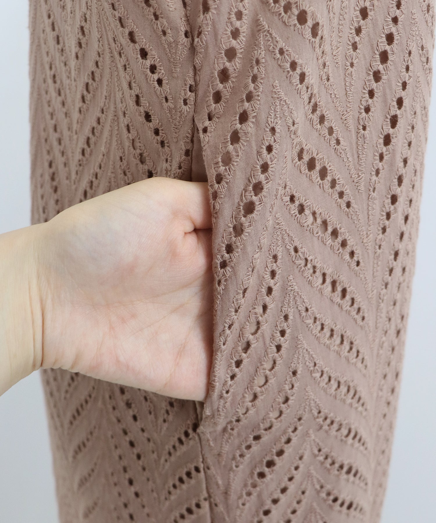 【SALE】コットンレースティアードワンピース