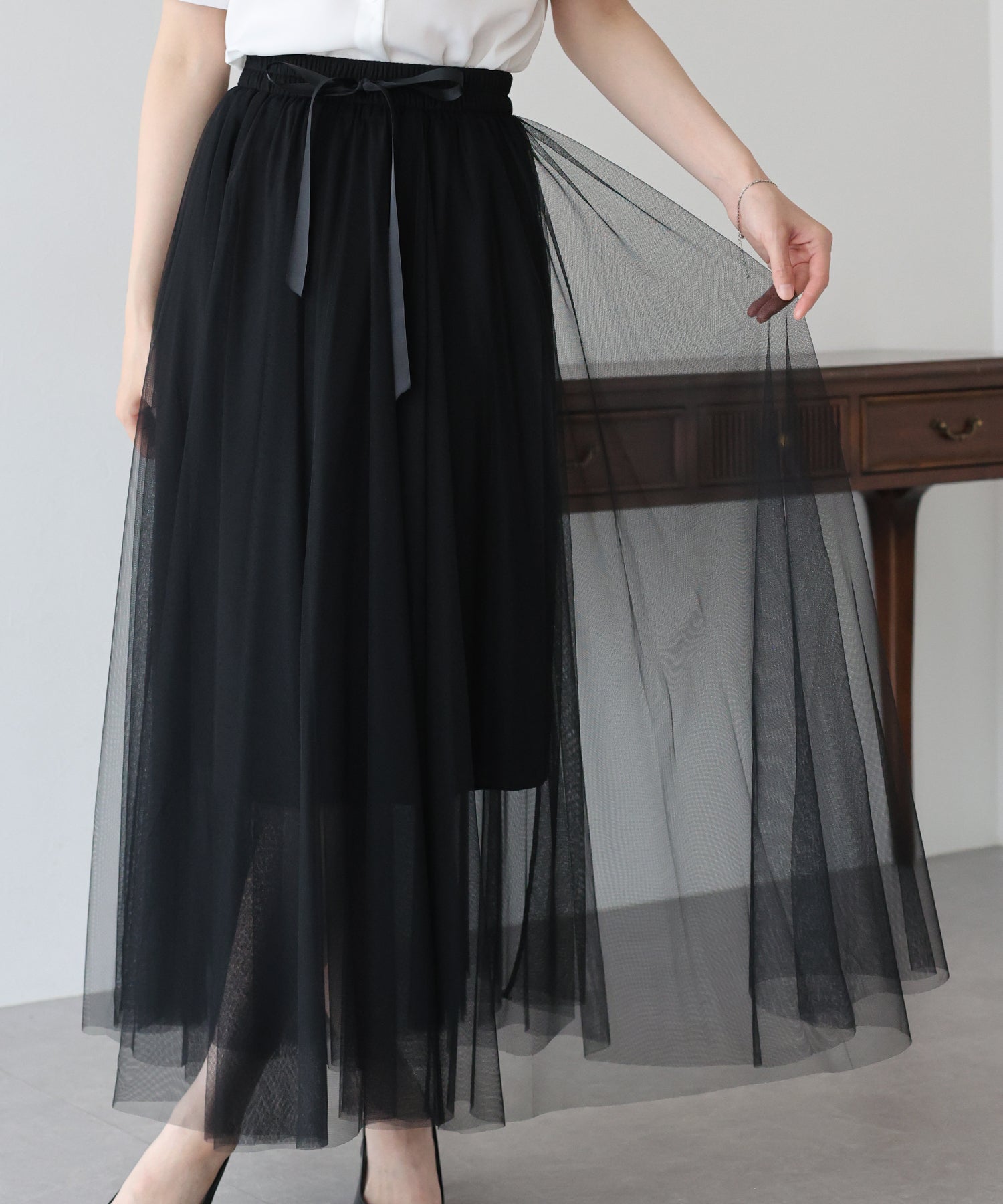 【SALE】グラデーションチュールスカート