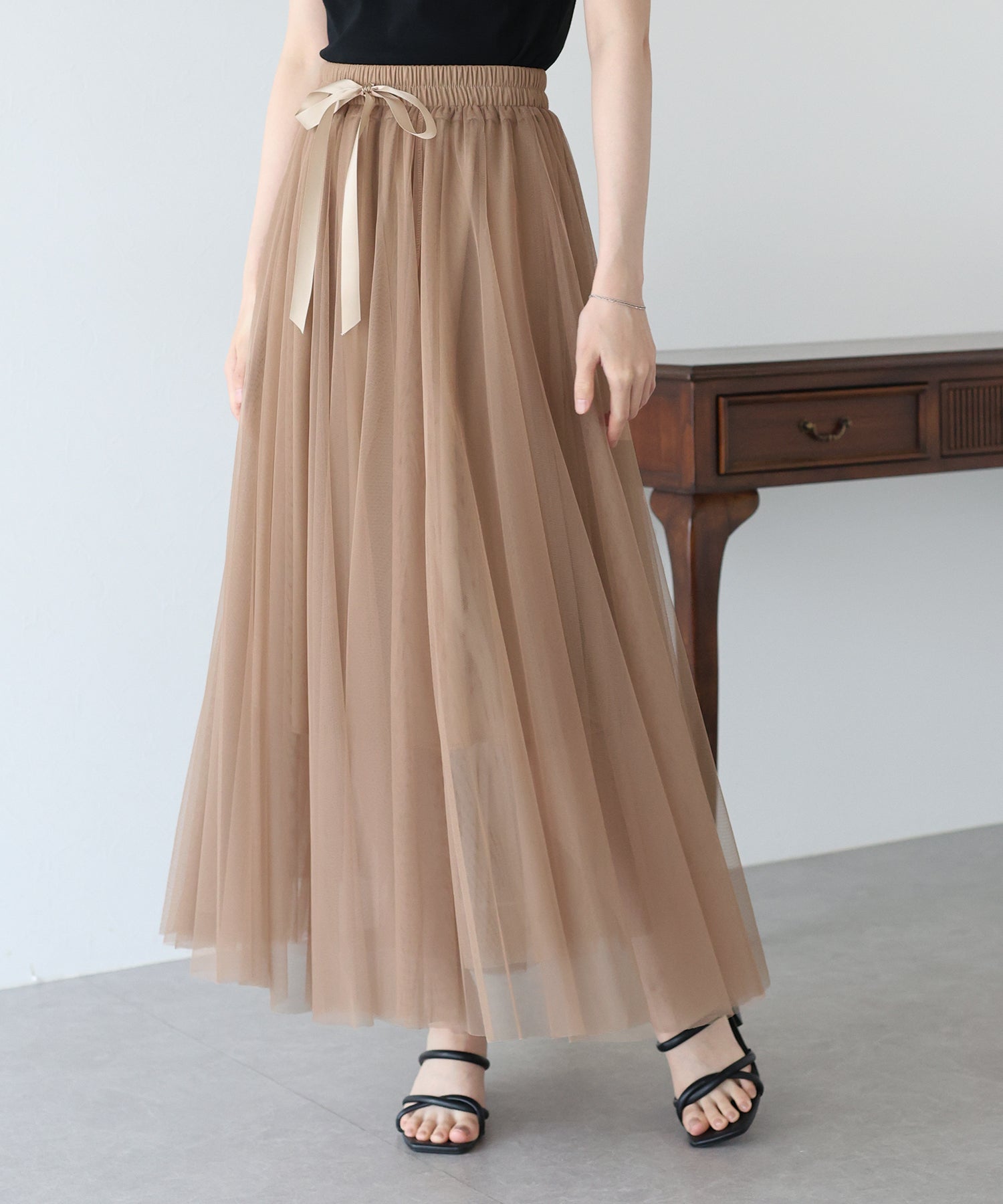 【SALE】グラデーションチュールスカート