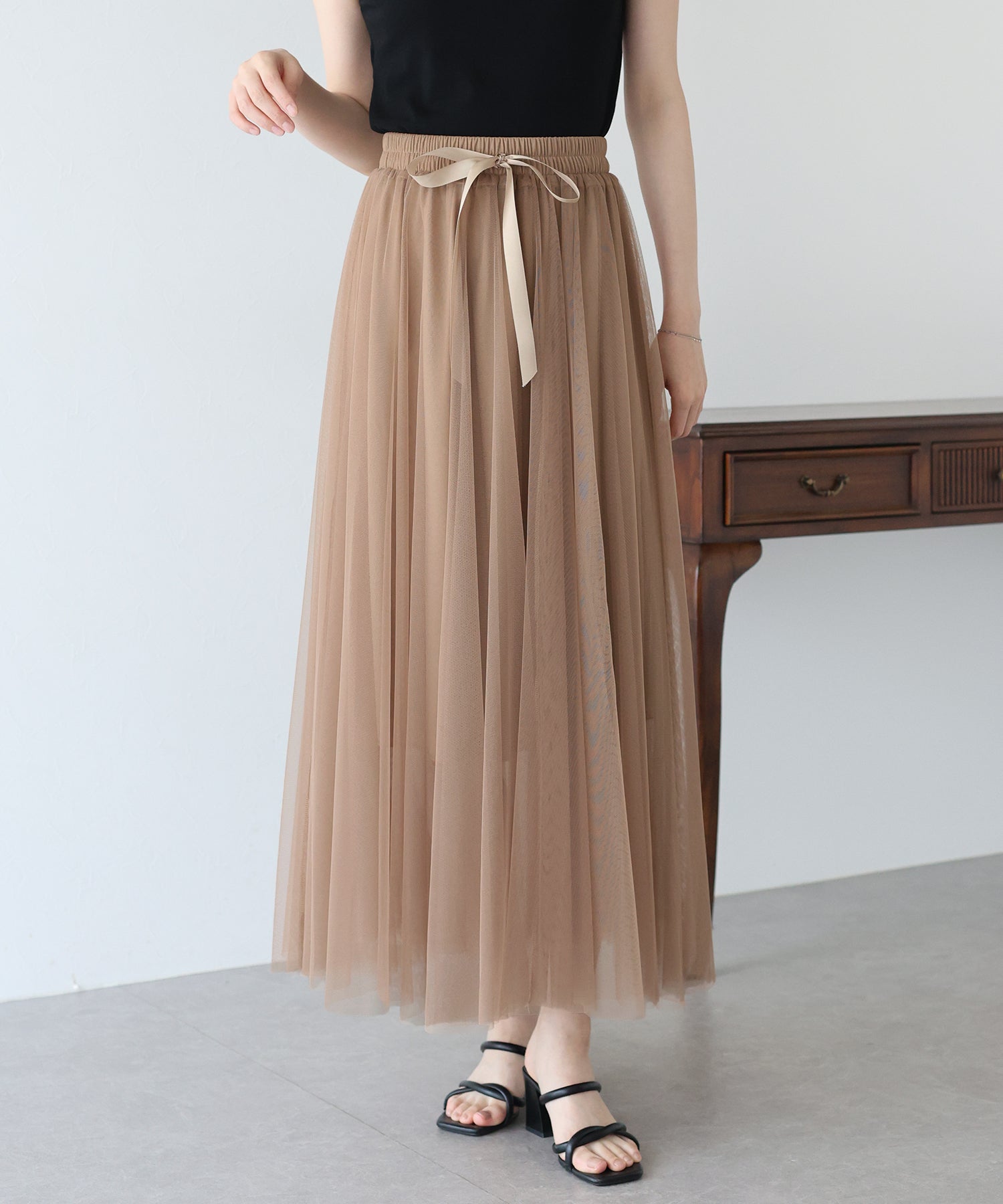 【SALE】グラデーションチュールスカート