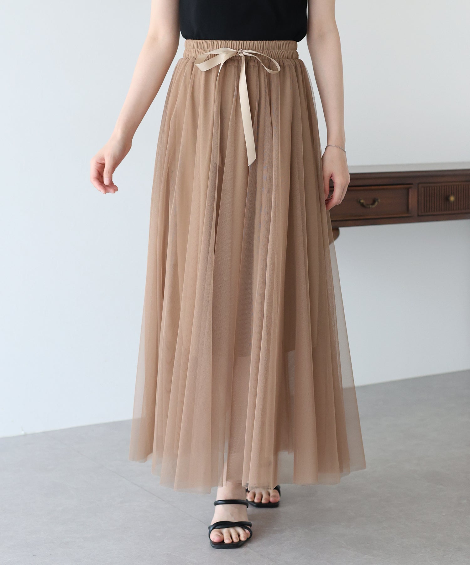 【SALE】グラデーションチュールスカート