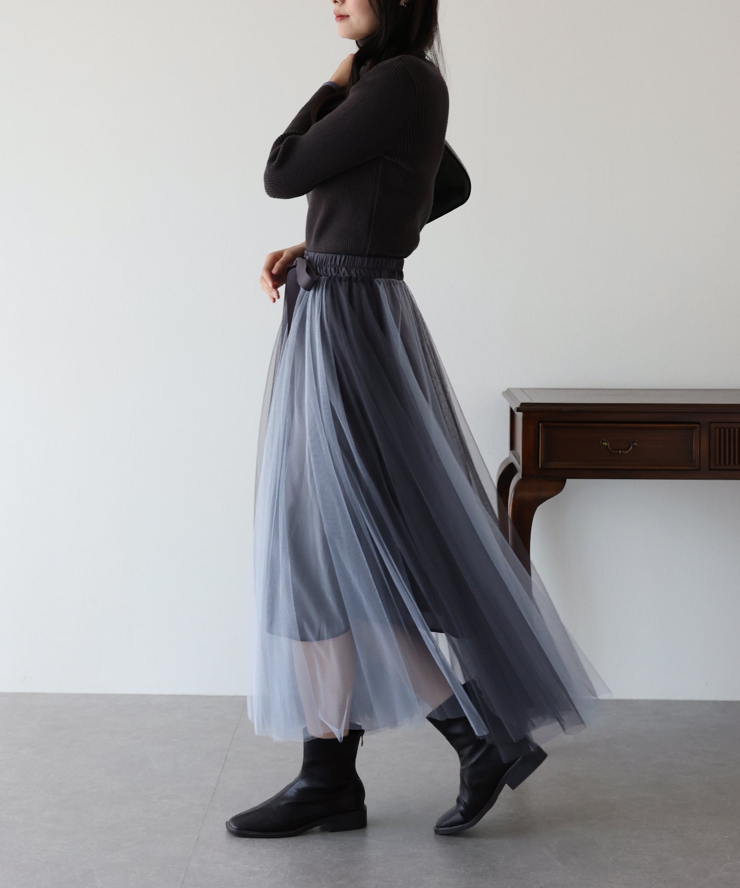 【SALE】グラデーションチュールスカート