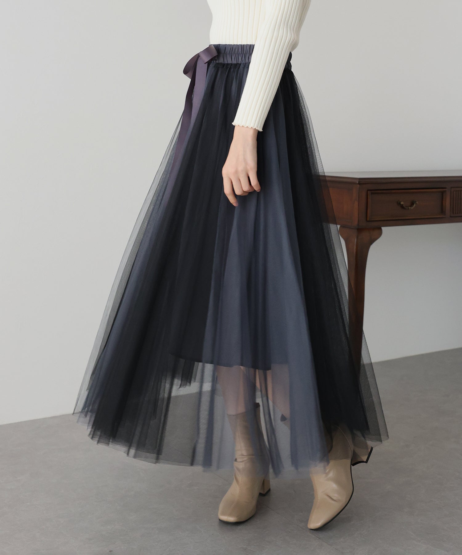 【SALE】グラデーションチュールスカート