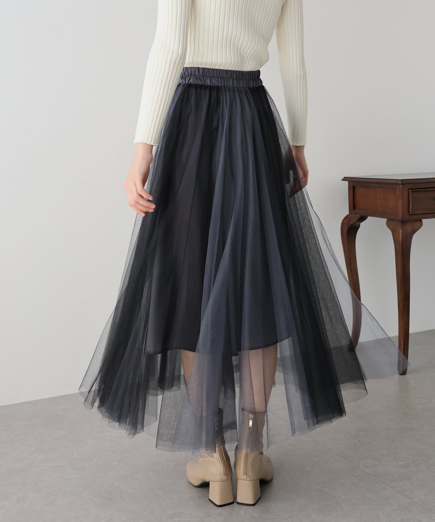 【SALE】グラデーションチュールスカート