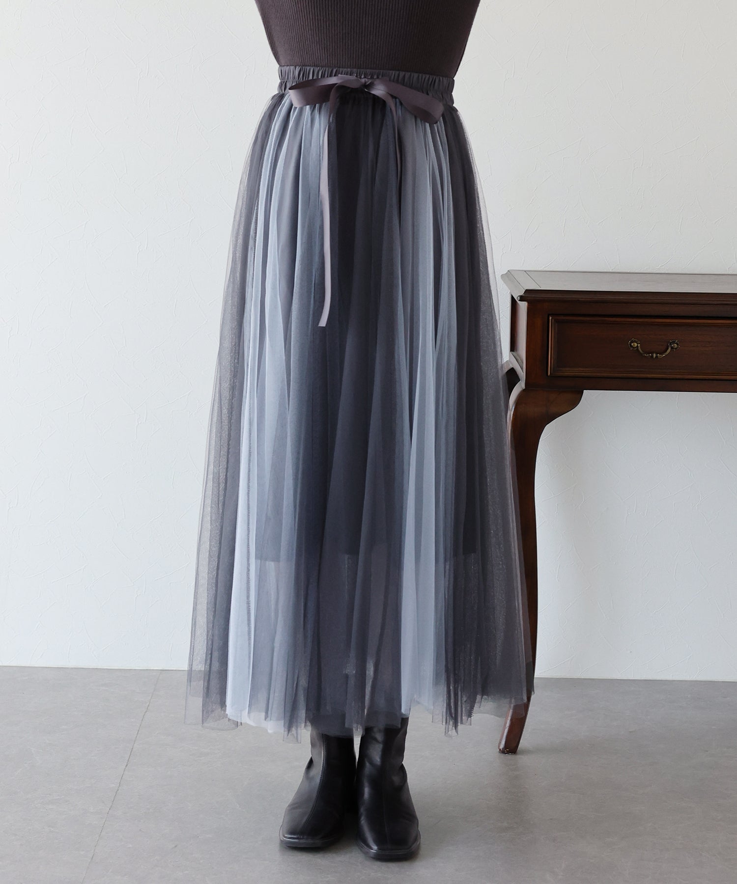 【SALE】グラデーションチュールスカート
