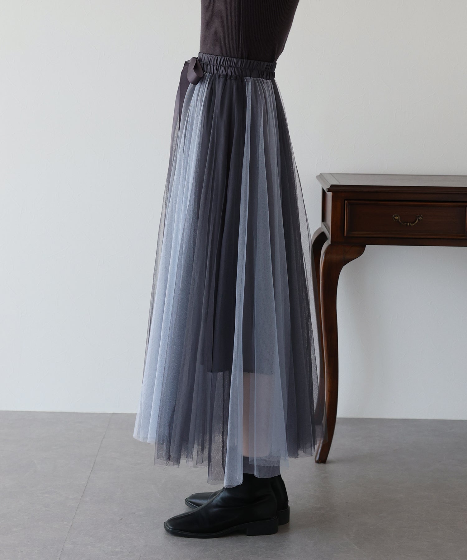 【SALE】グラデーションチュールスカート