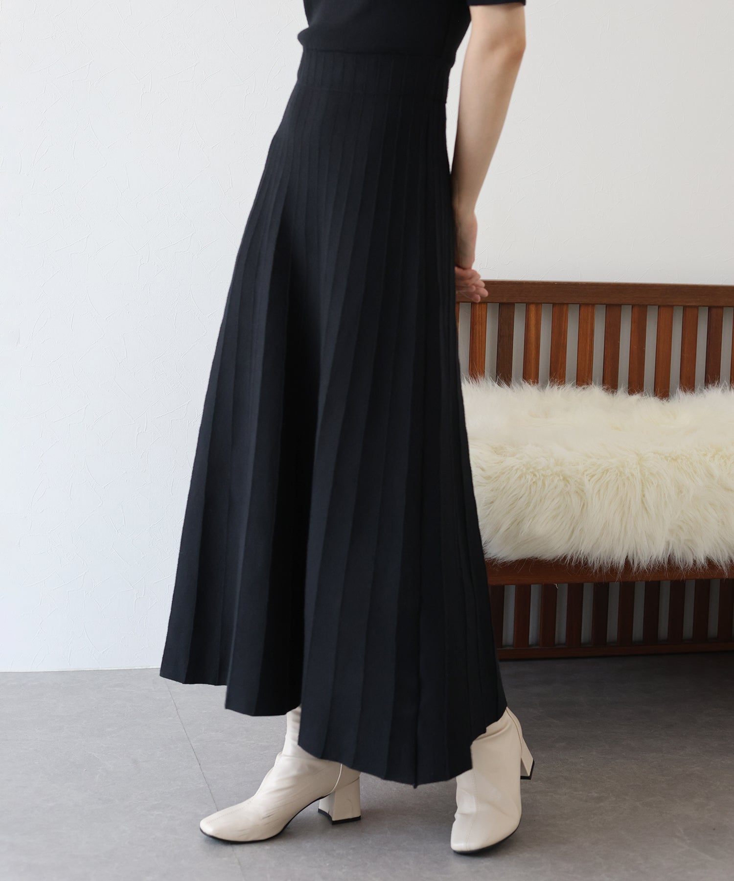 【SALE】配色リボンニットワンピース