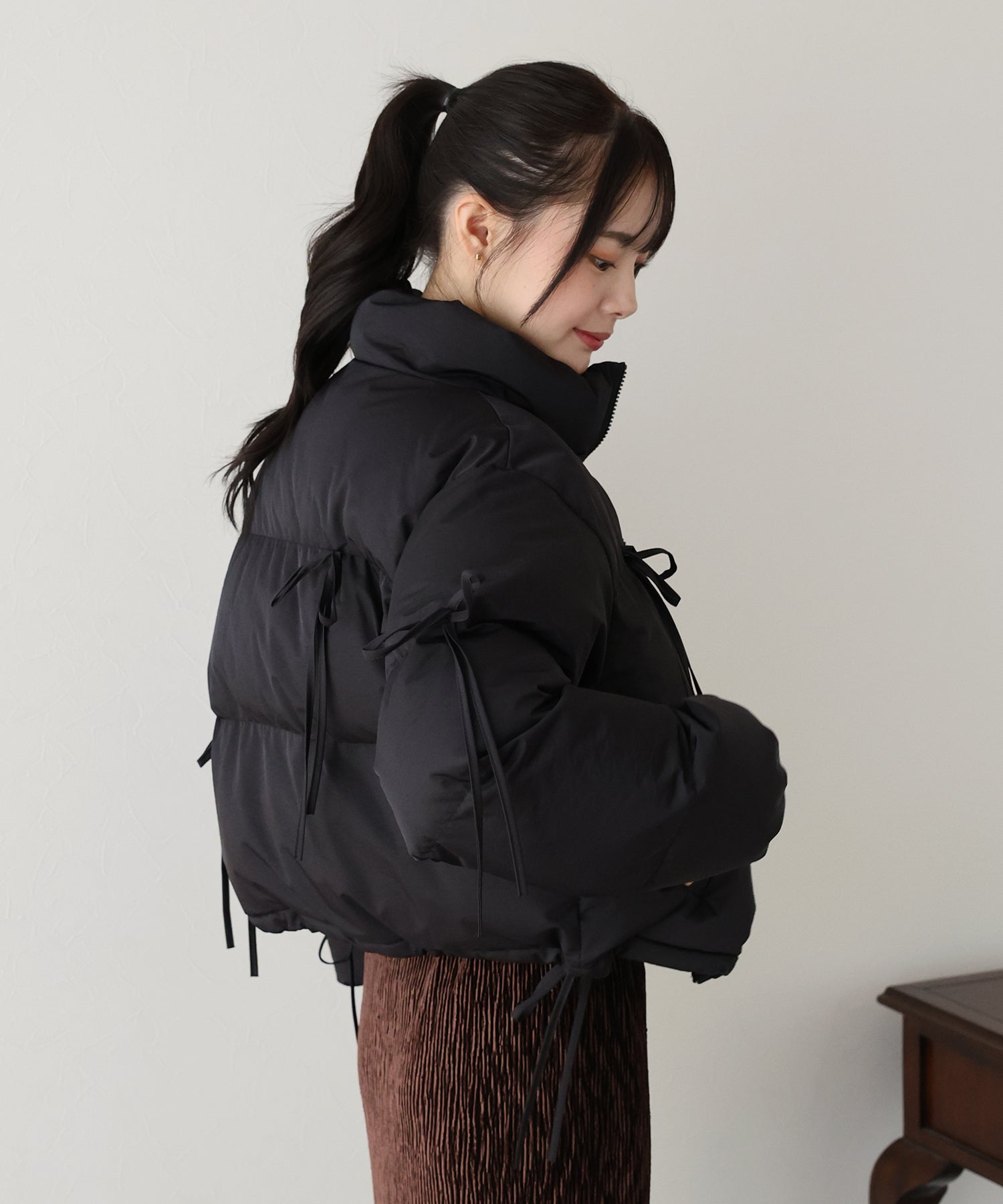 【TIME SALE】リボン付ショートダウン